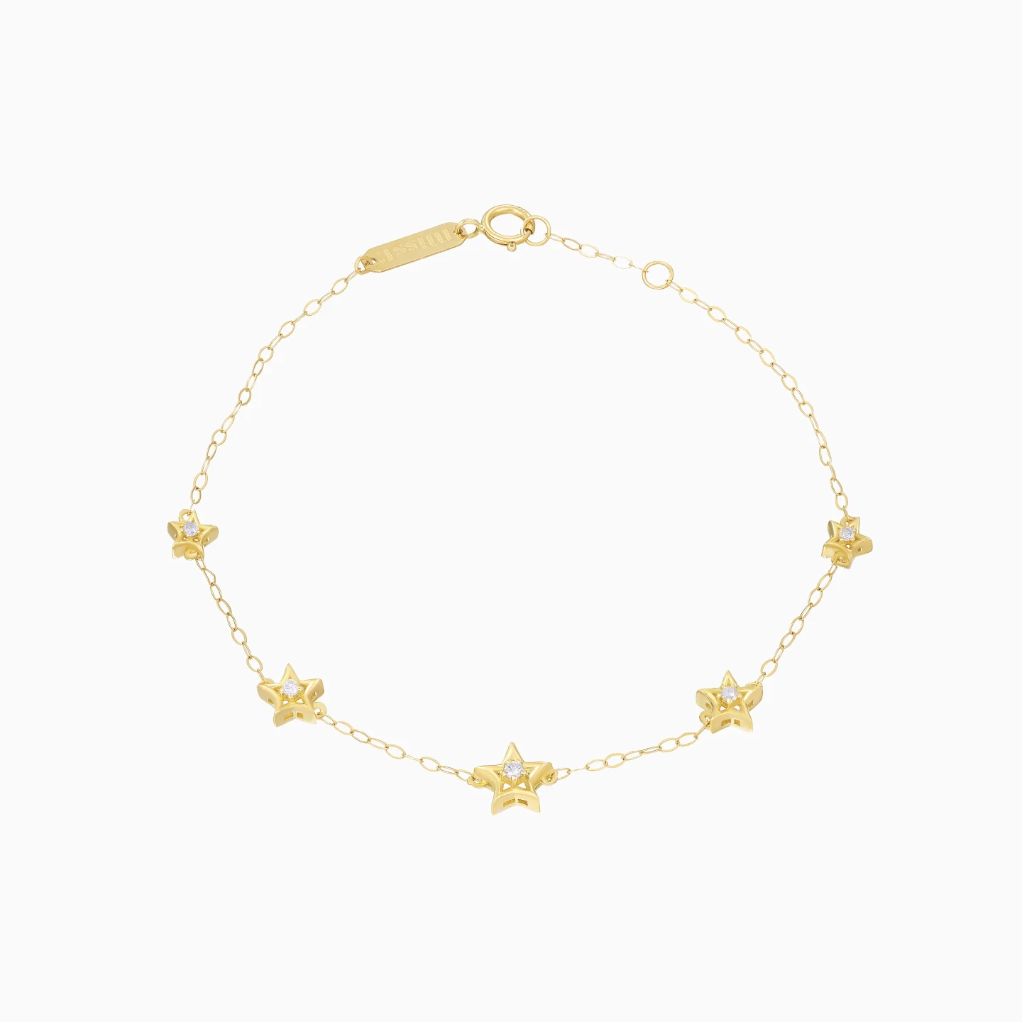 Star Motifs Diamond Chain Bracelet in 18K Gold Star Motifs Diamond Chain Bracelet in 18K Gold