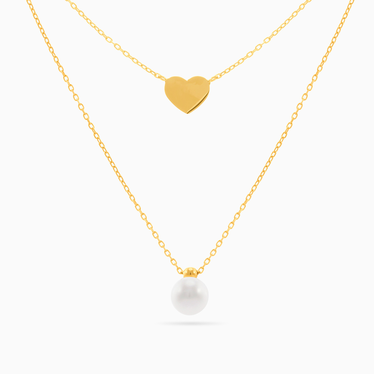 18K Gold Pearl Layered Necklace