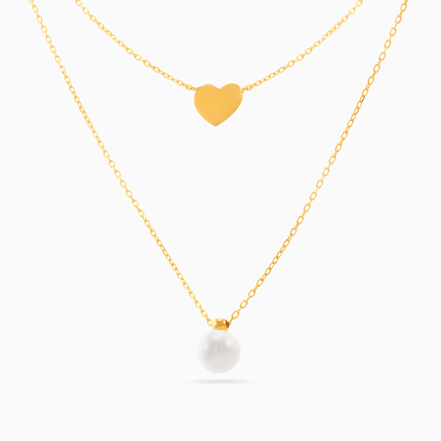 18K Gold Pearl Layered Necklace - 2