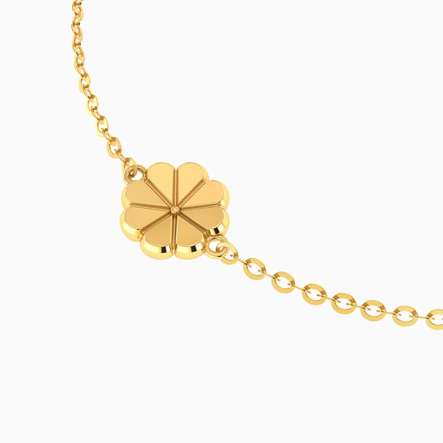 Kids Four Leaf Clover Chain Bracelet in 18K Gold - 4 Kids Four Leaf Clover Chain Bracelet in 18K Gold - 4