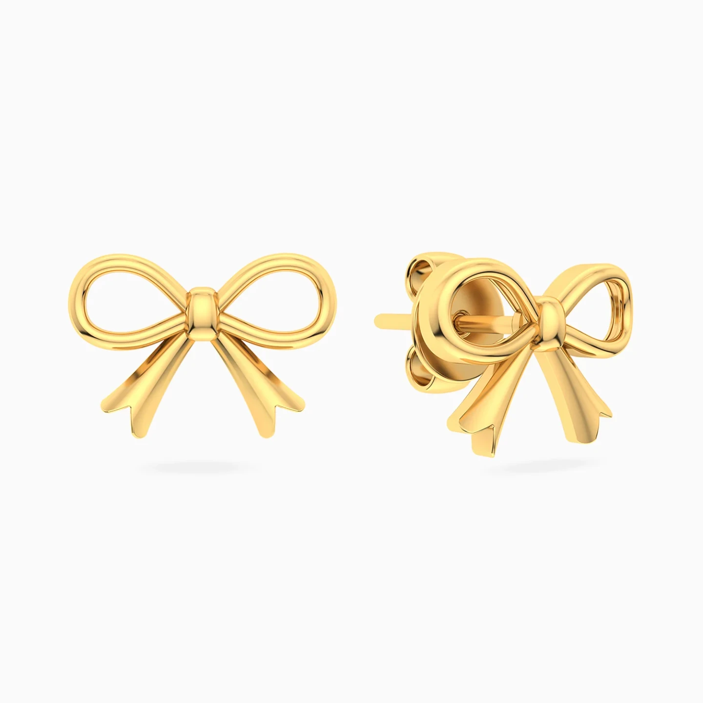 Kids Ribbon Bow Stud Earrings in 18K Gold Kids Ribbon Bow Stud Earrings in 18K Gold