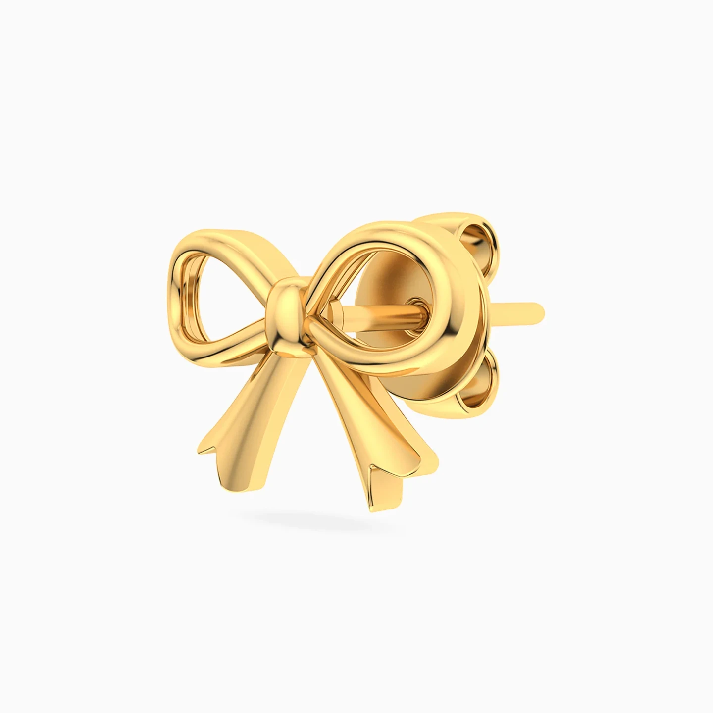 Kids Ribbon Bow Stud Earrings in 18K Gold - 4 Kids Ribbon Bow Stud Earrings in 18K Gold - 4