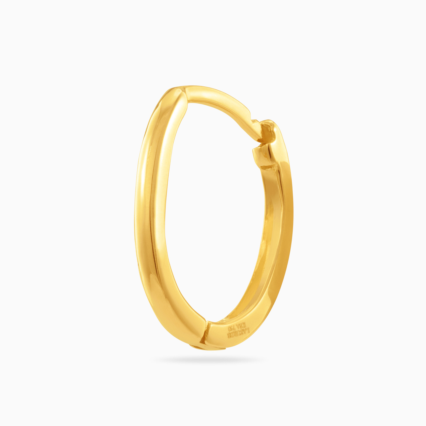 Sleek Hoop Earrings in 18K Gold - 5 Sleek Hoop Earrings in 18K Gold - 5