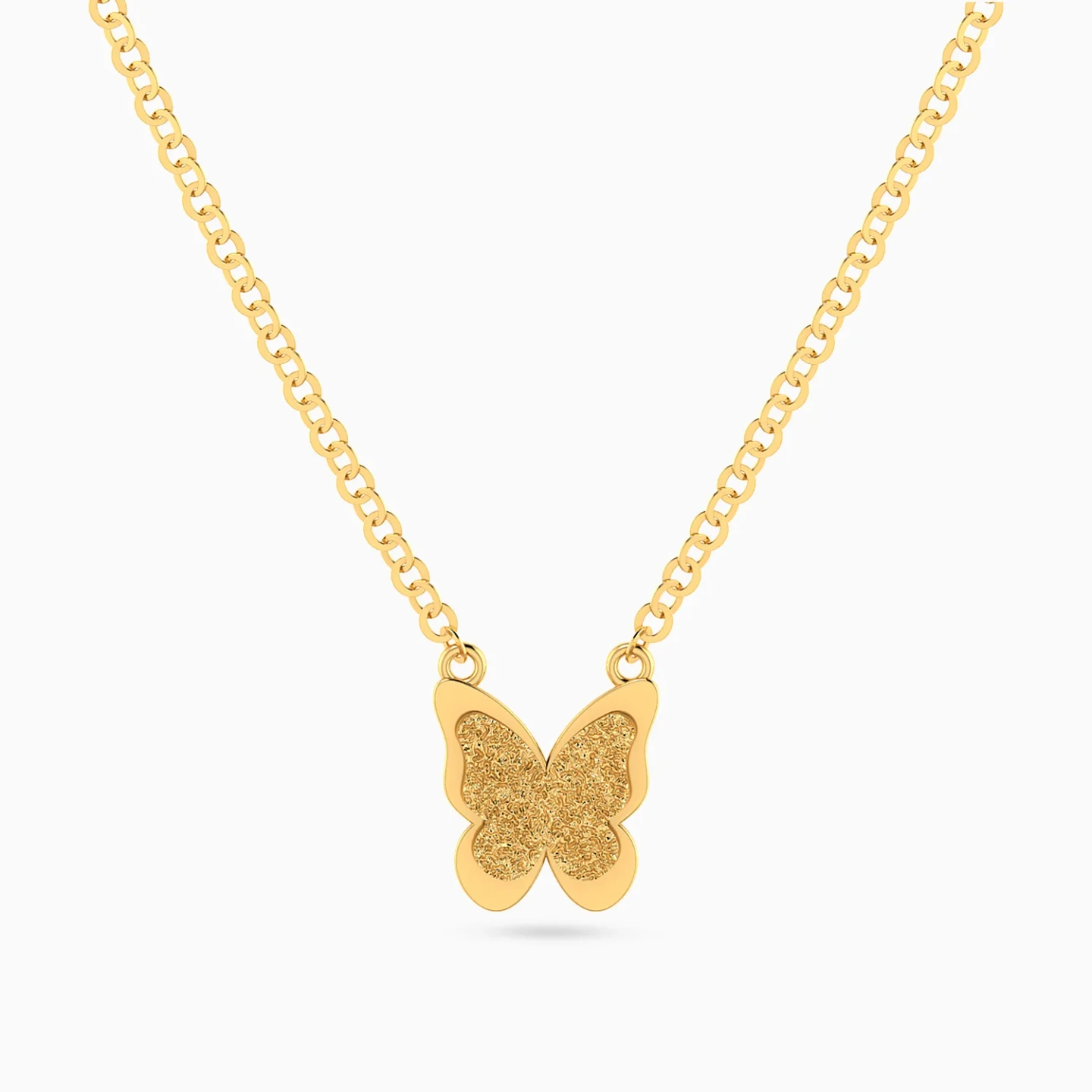 Kids Double Butterfly Pendant Necklace in 18K Gold Kids Double Butterfly Pendant Necklace in 18K Gold