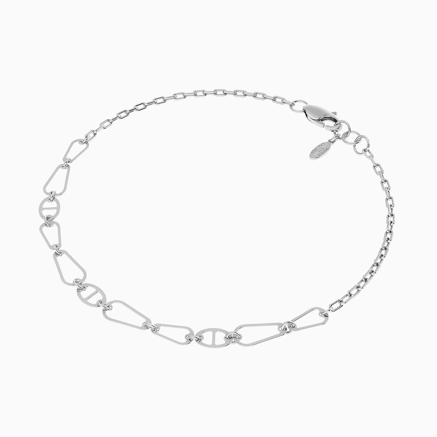Freeform Links Chain Bracelet in Silver - 3 Freeform Links Chain Bracelet in Silver - 3