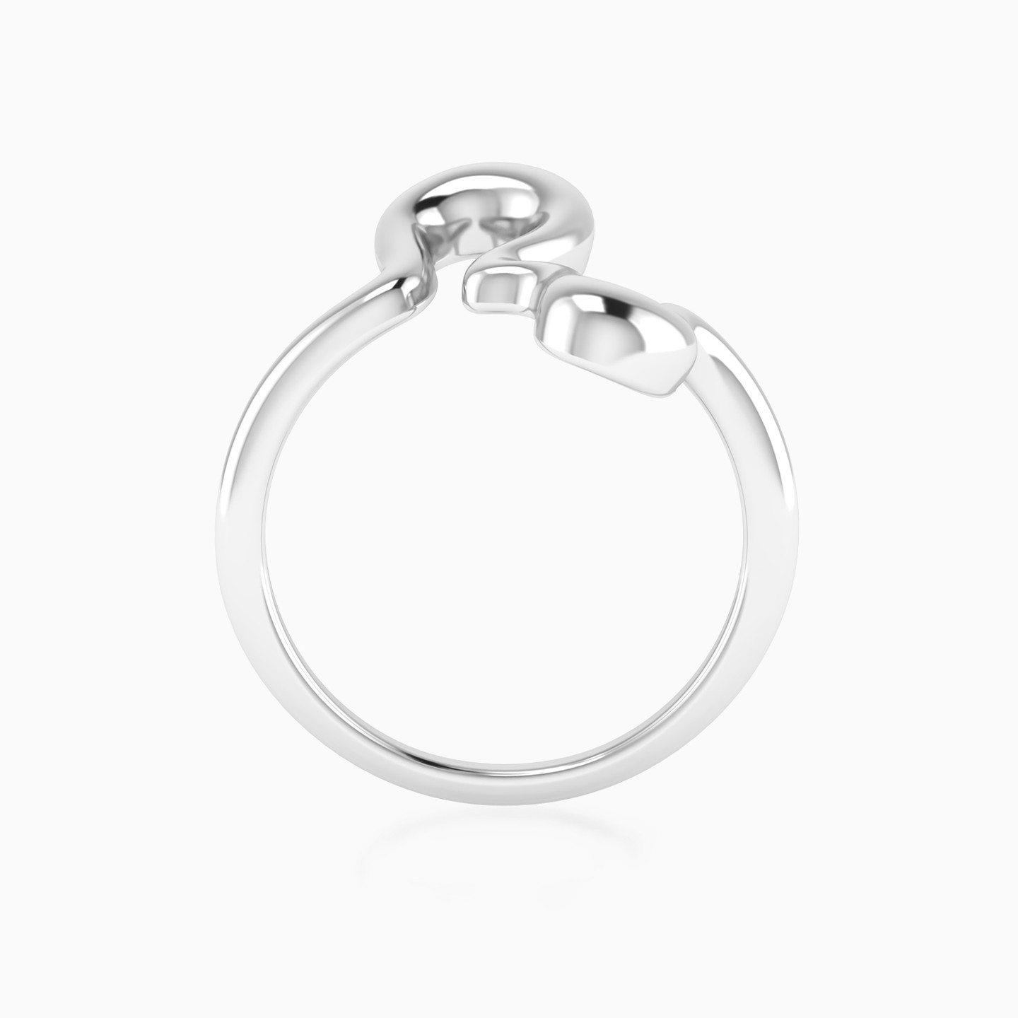 Irregular Freeform Ring in Silver (Size 14) - 4 Irregular Freeform Ring in Silver (Size 14) - 4