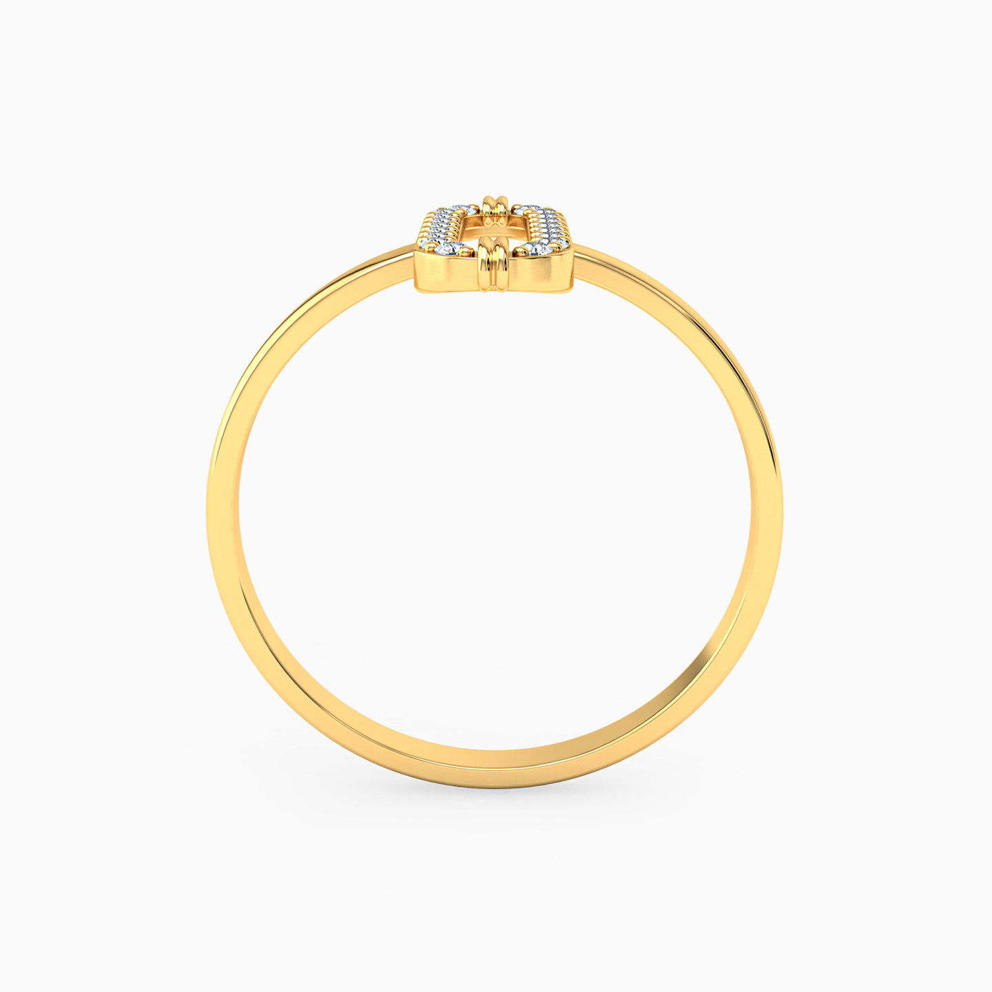 Oval Shaped Cubic Zirconia Statement Ring in 18K Gold - 3