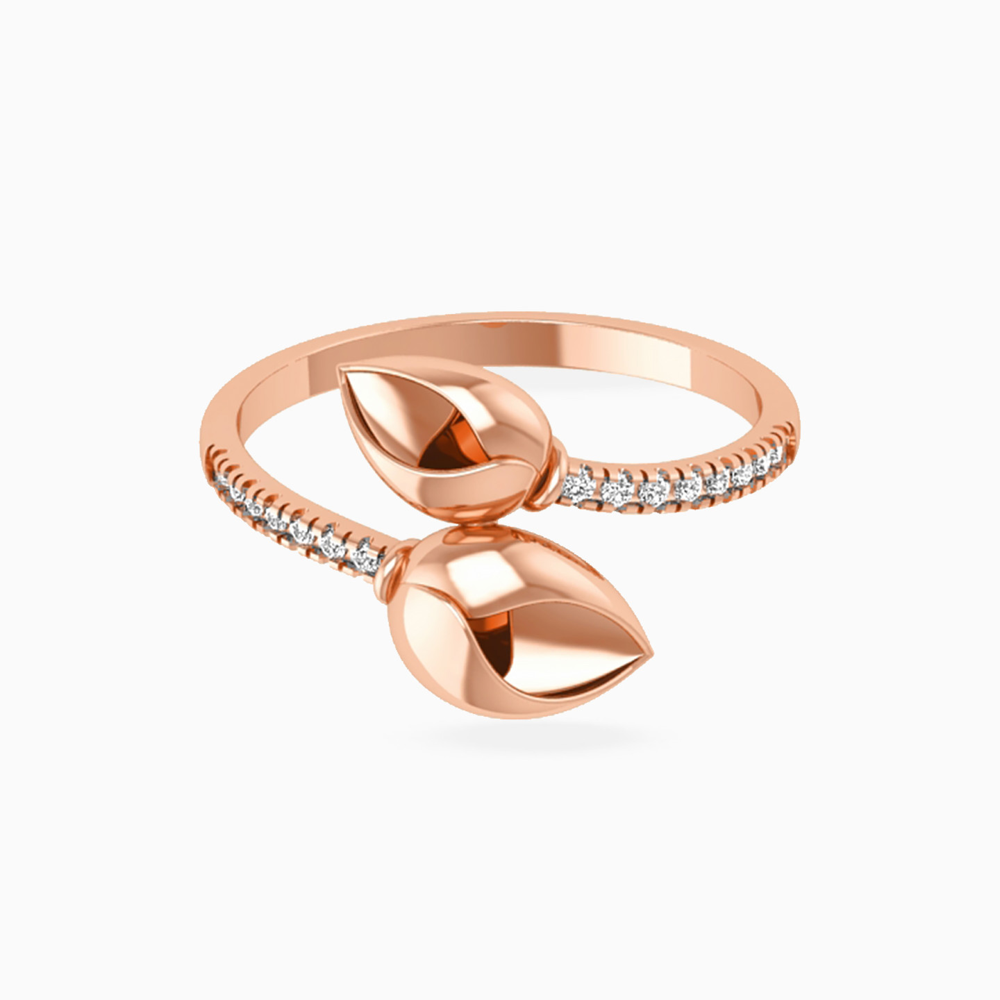 Leaf Diamonds Two headed Ring in 18K Gold Leaf Diamonds Two headed Ring in 18K Gold