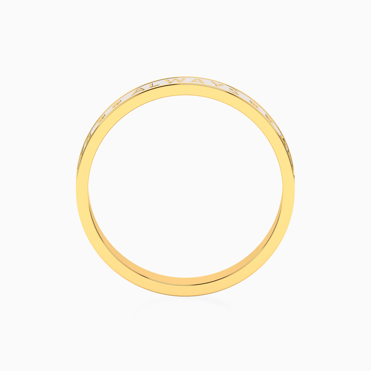 18K Gold Enamel Coated Band Ring - 3