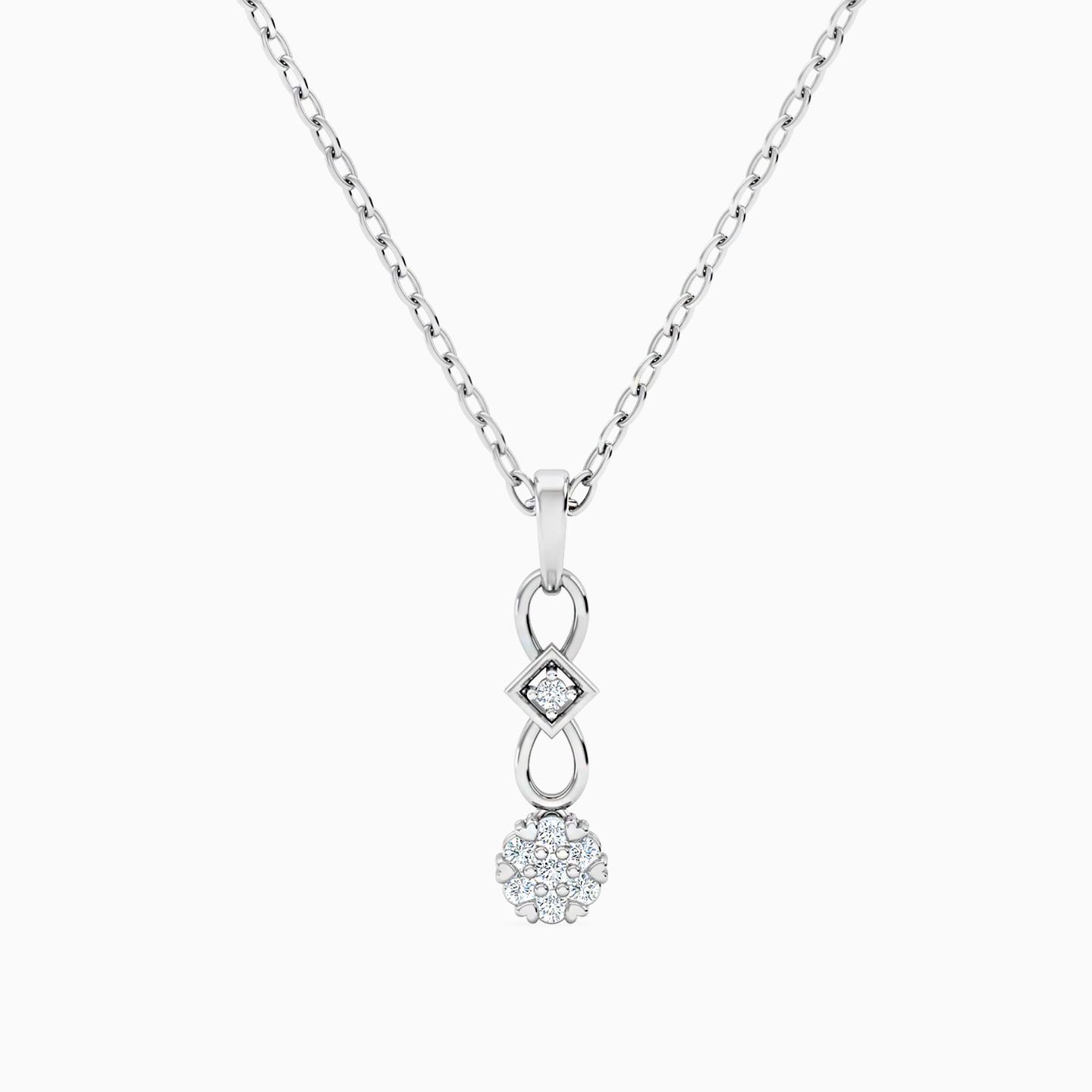 Multi-shaped Diamond Necklace in 18K Gold Multi-shaped Diamond Necklace in 18K Gold