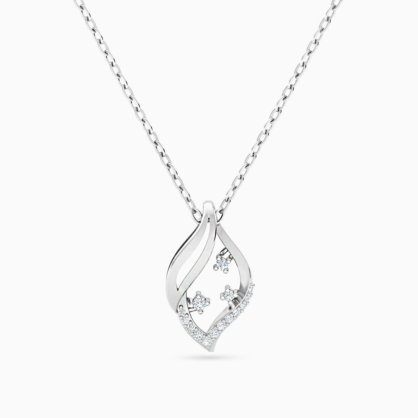 Wave Diamond Necklace in 18K Gold Wave Diamond Necklace in 18K Gold
