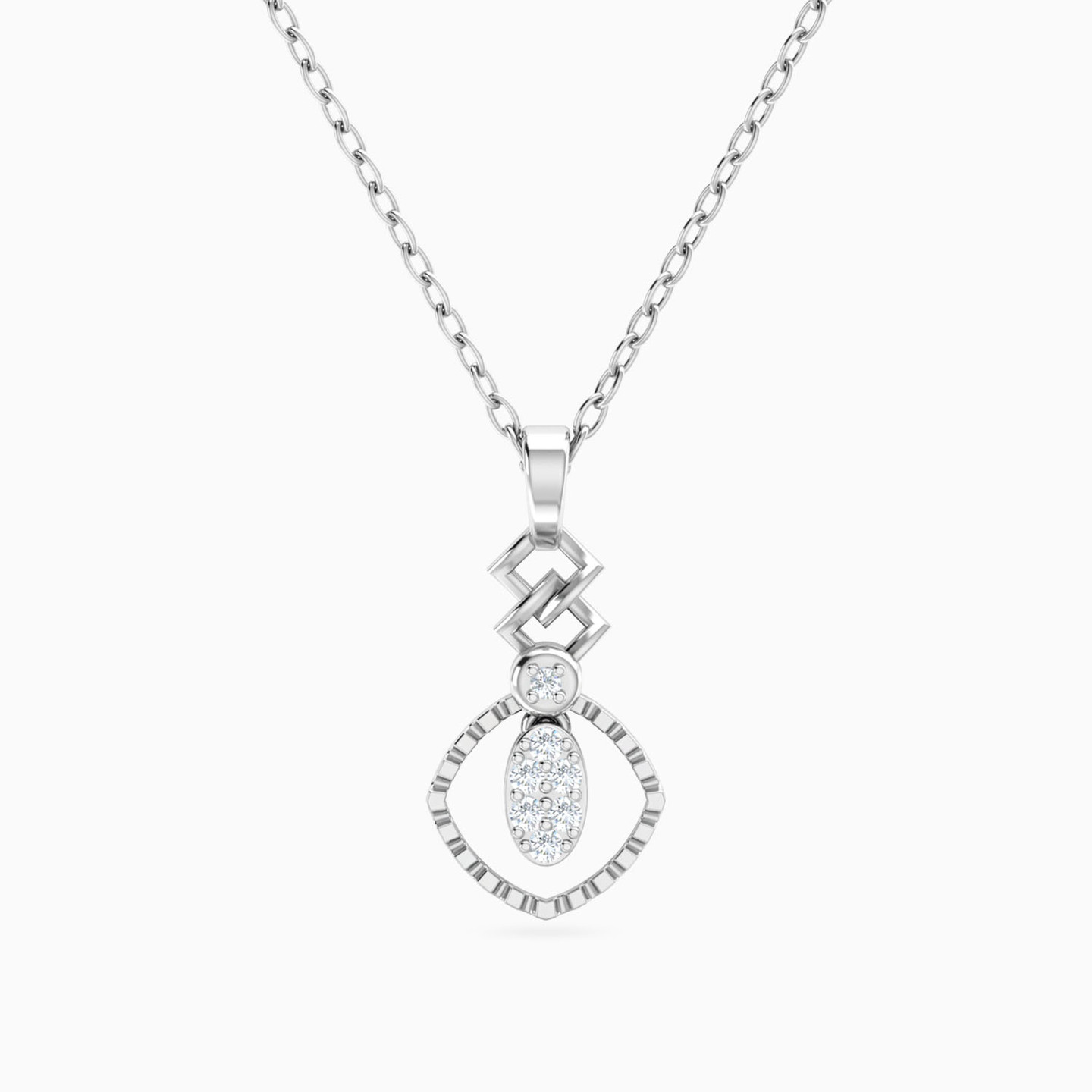 Square Diamond Necklace in 18K Gold Square Diamond Necklace in 18K Gold