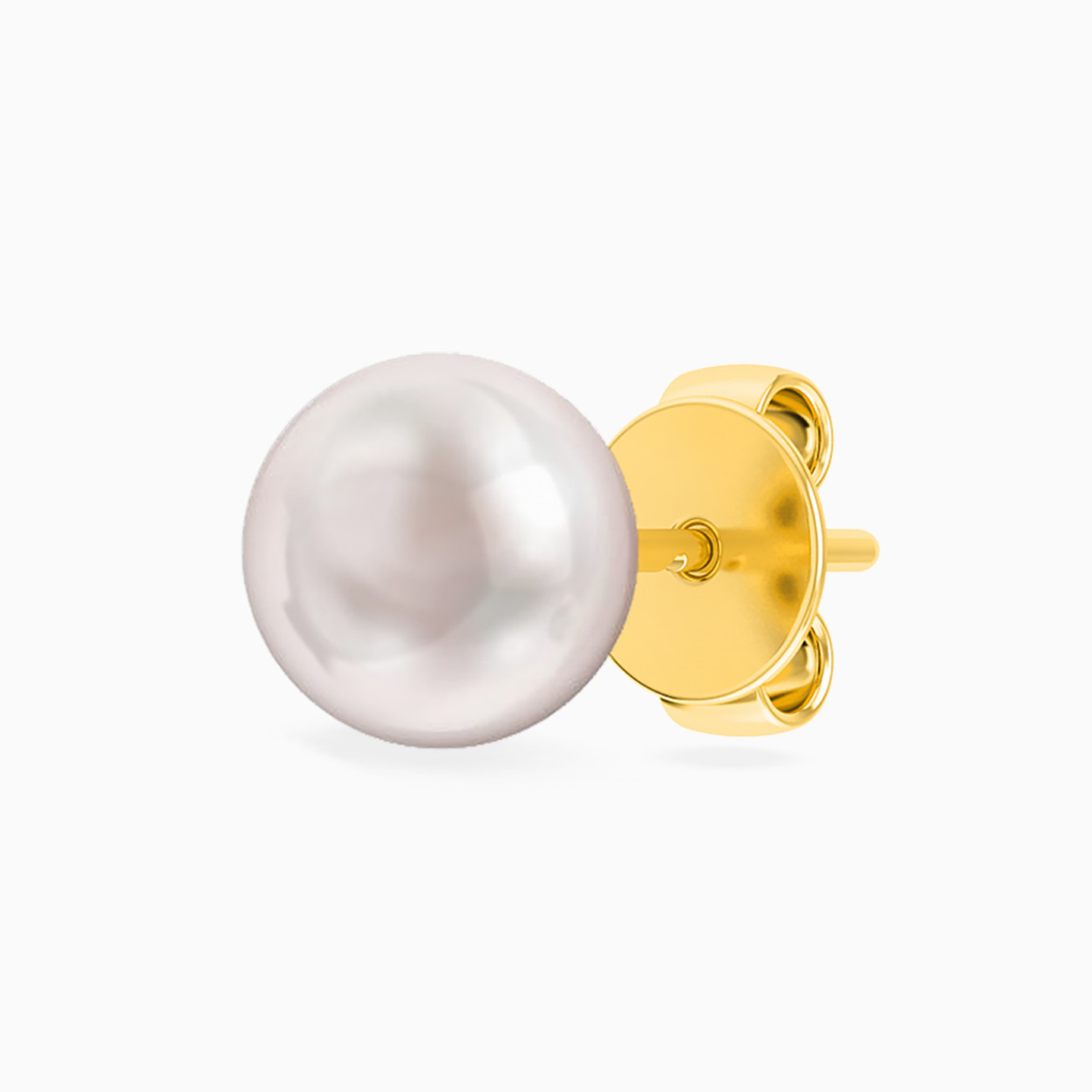 18K Gold Pearls Stud Earrings - 3