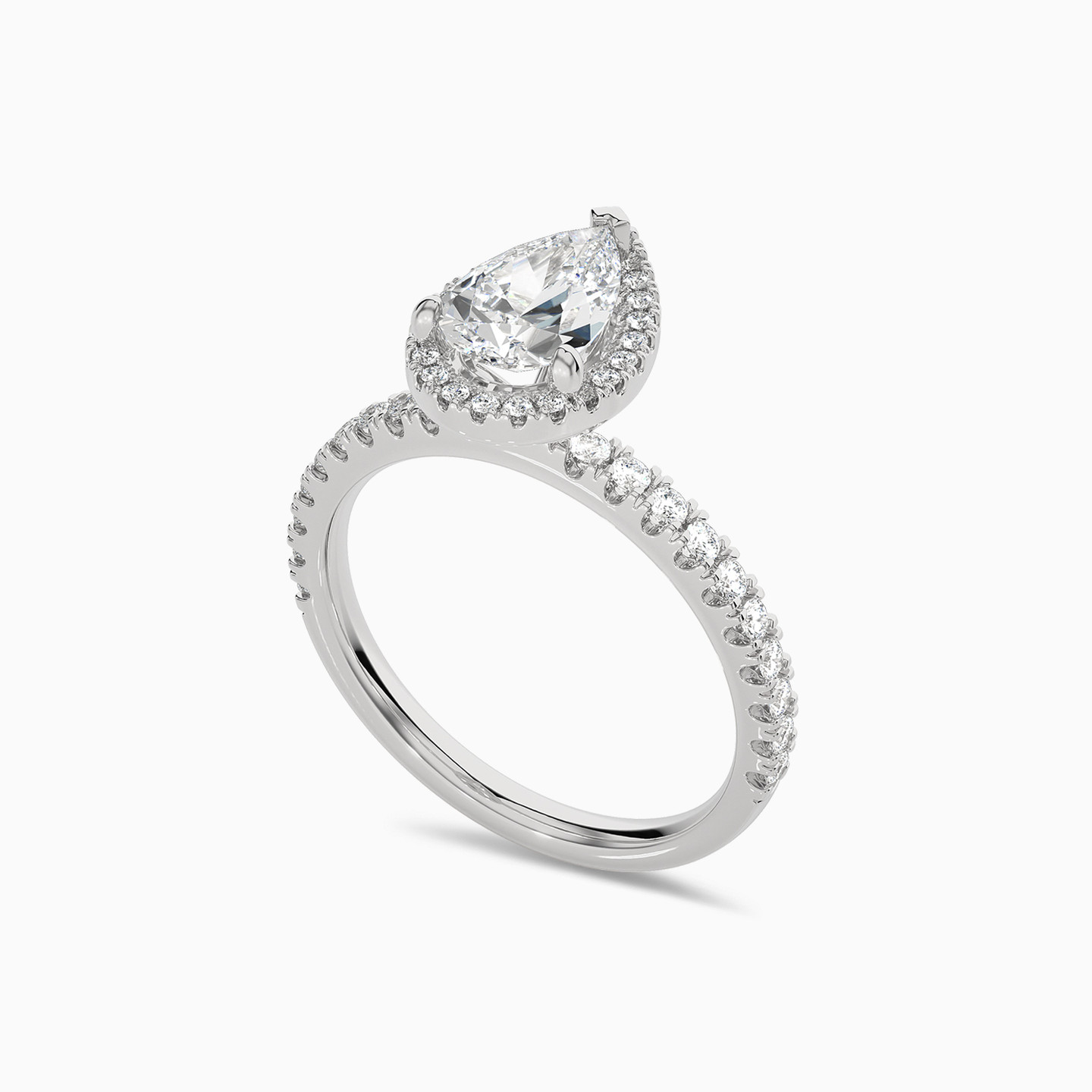 1.4 CT Pear Lab Grown Diamond Statement Ring in 18K Gold - 2 1.4 CT Pear Lab Grown Diamond Statement Ring in 18K Gold - 2