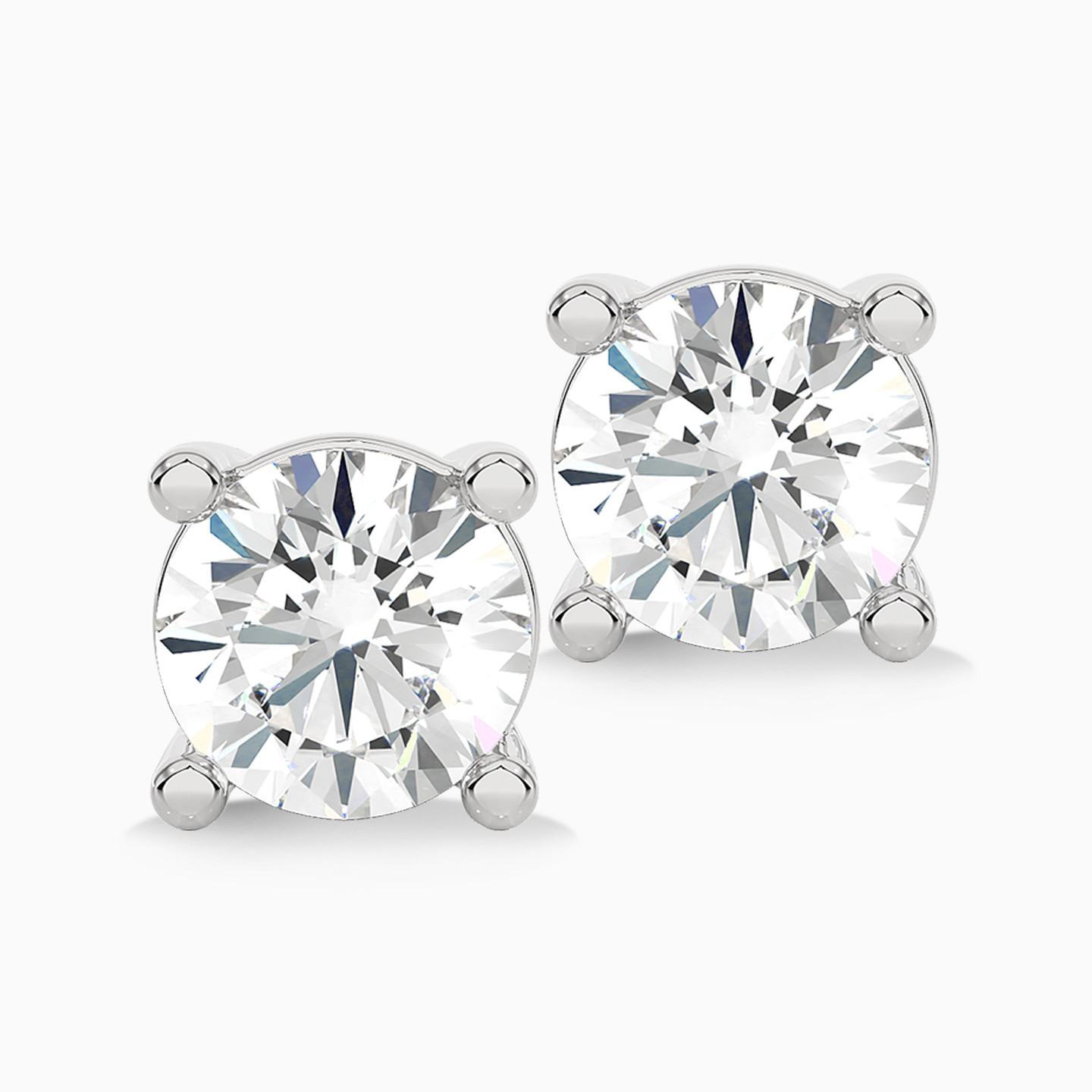 1.41 CT Brilliant Lab Grown Diamond Stud Earrings in 18K Gold - 2 1.41 CT Brilliant Lab Grown Diamond Stud Earrings in 18K Gold - 2