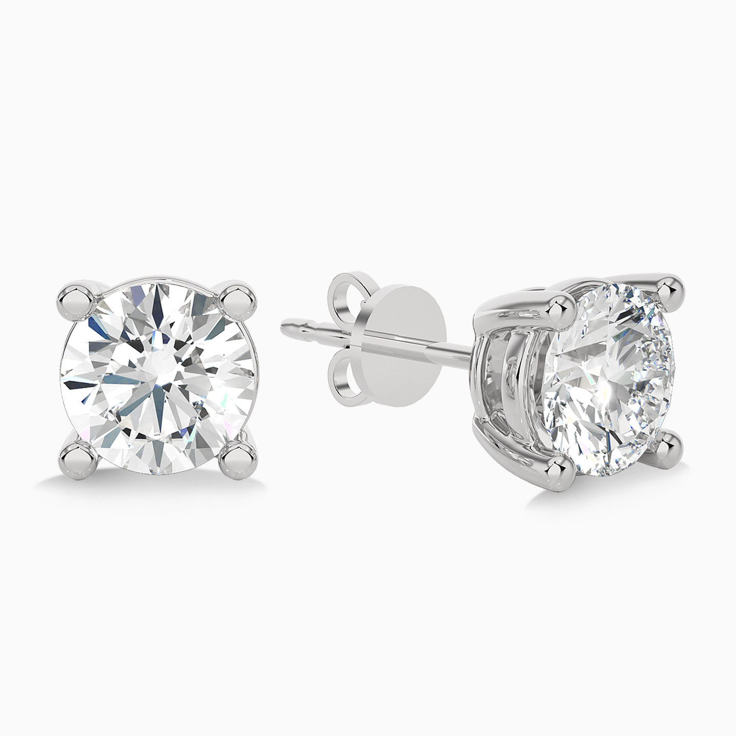 1.41 CT Brilliant Lab Grown Diamond Stud Earrings in 18K Gold - 3 1.41 CT Brilliant Lab Grown Diamond Stud Earrings in 18K Gold - 3