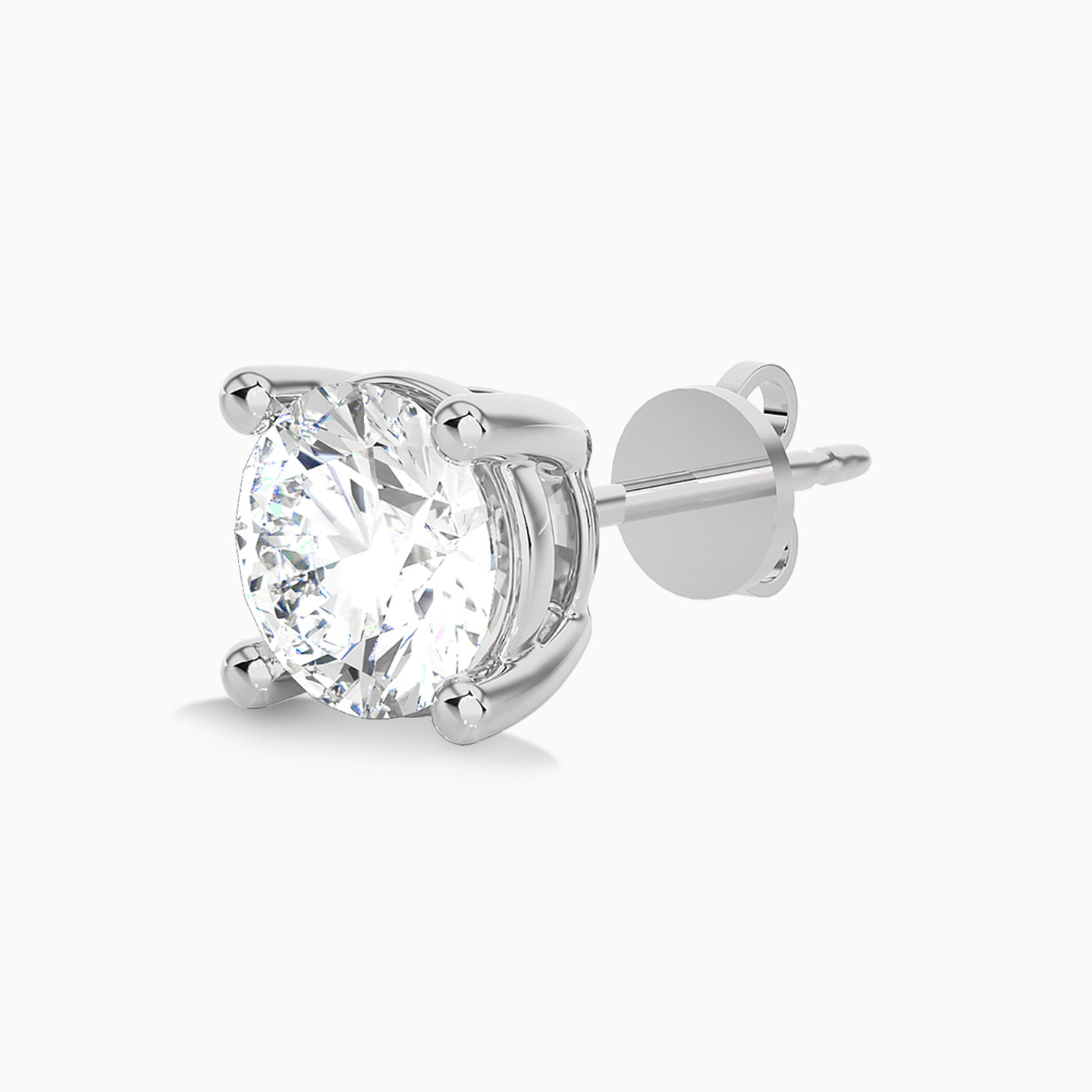 1.41 CT Brilliant Lab Grown Diamond Stud Earrings in 18K Gold - 4 1.41 CT Brilliant Lab Grown Diamond Stud Earrings in 18K Gold - 4