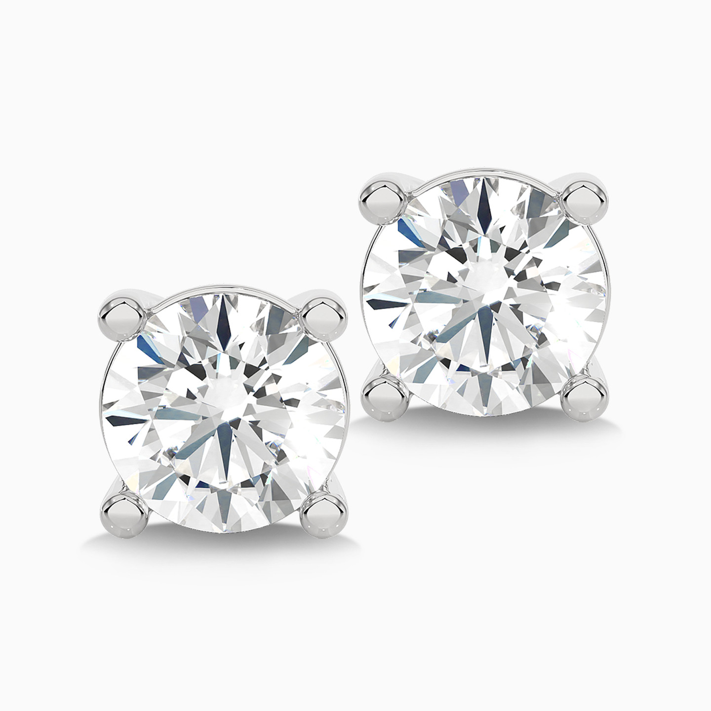 Brilliant Lab Grown Diamond Stud Earrings in 18K Gold