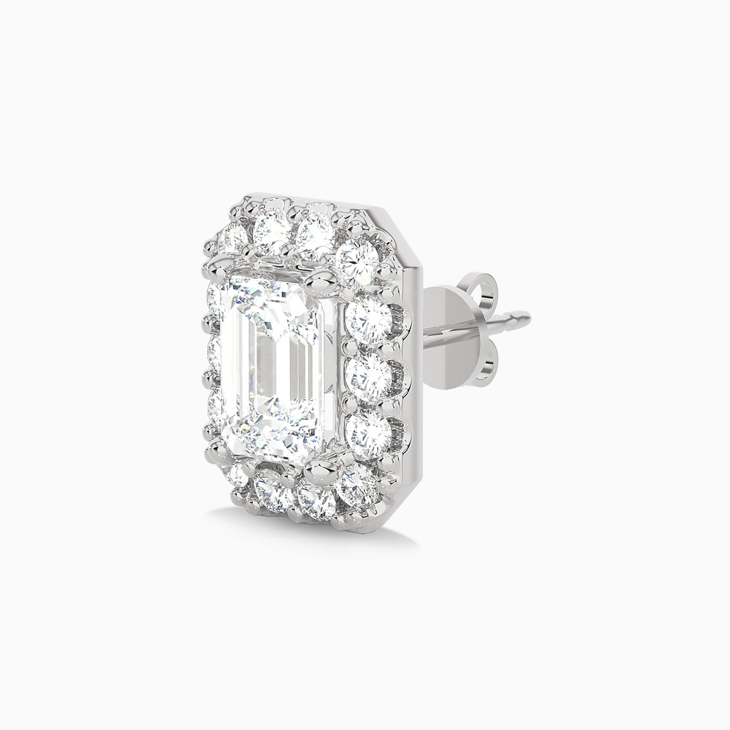 1.33 CT Baguette Lab Grown Diamond Stud Earrings in 18K Gold - 4 1.33 CT Baguette Lab Grown Diamond Stud Earrings in 18K Gold - 4