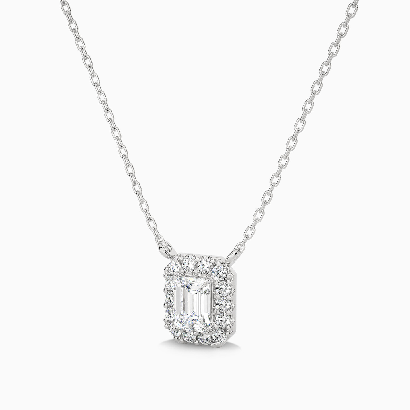 Baguette Lab Grown Diamond Pendant in 18K Gold - 3