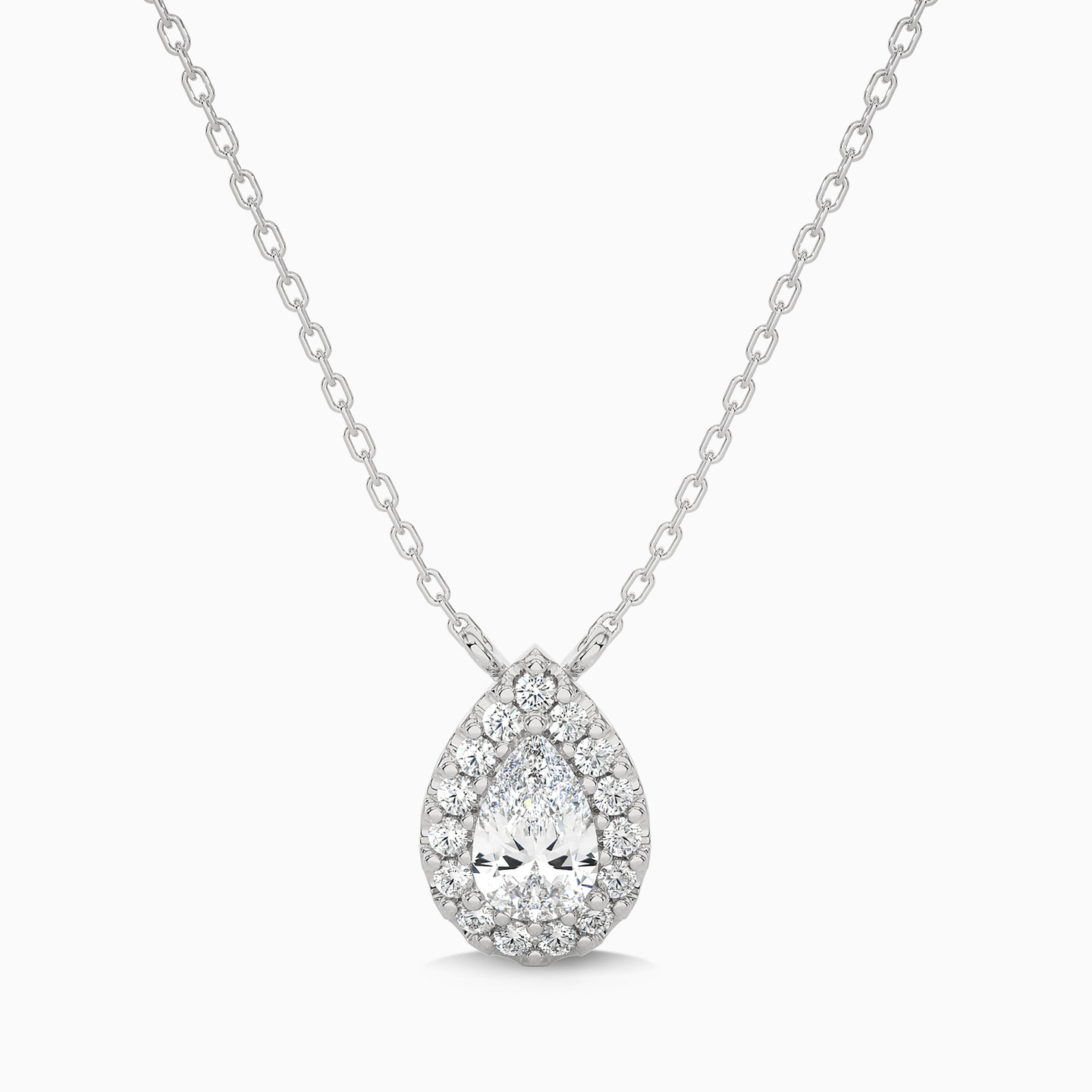 0.66 CT Pear Lab Grown Diamond Pendant in 18K Gold - 2 0.66 CT Pear Lab Grown Diamond Pendant in 18K Gold - 2