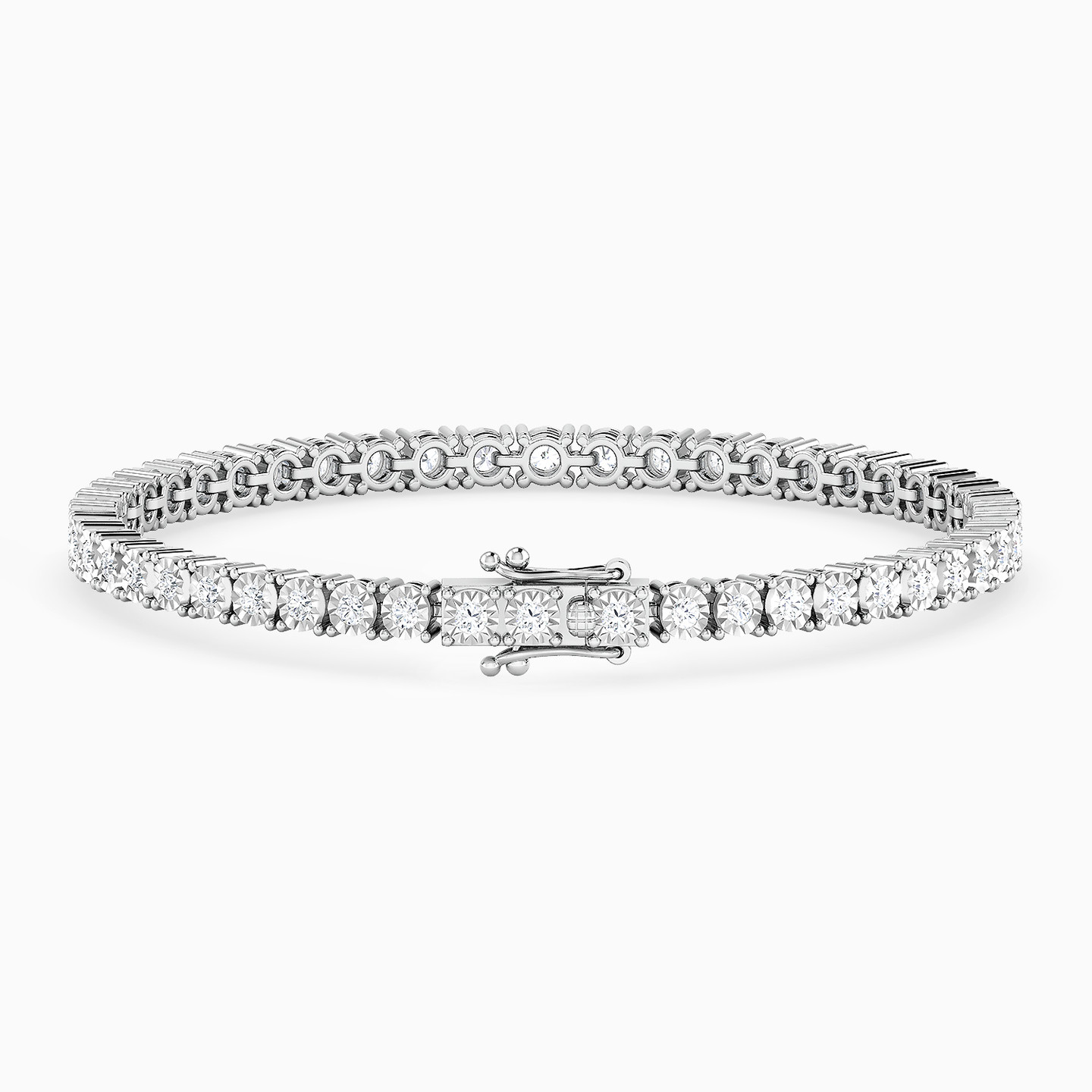 Diamond Tennis Bracelet in 18K Gold - 3 Diamond Tennis Bracelet in 18K Gold - 3