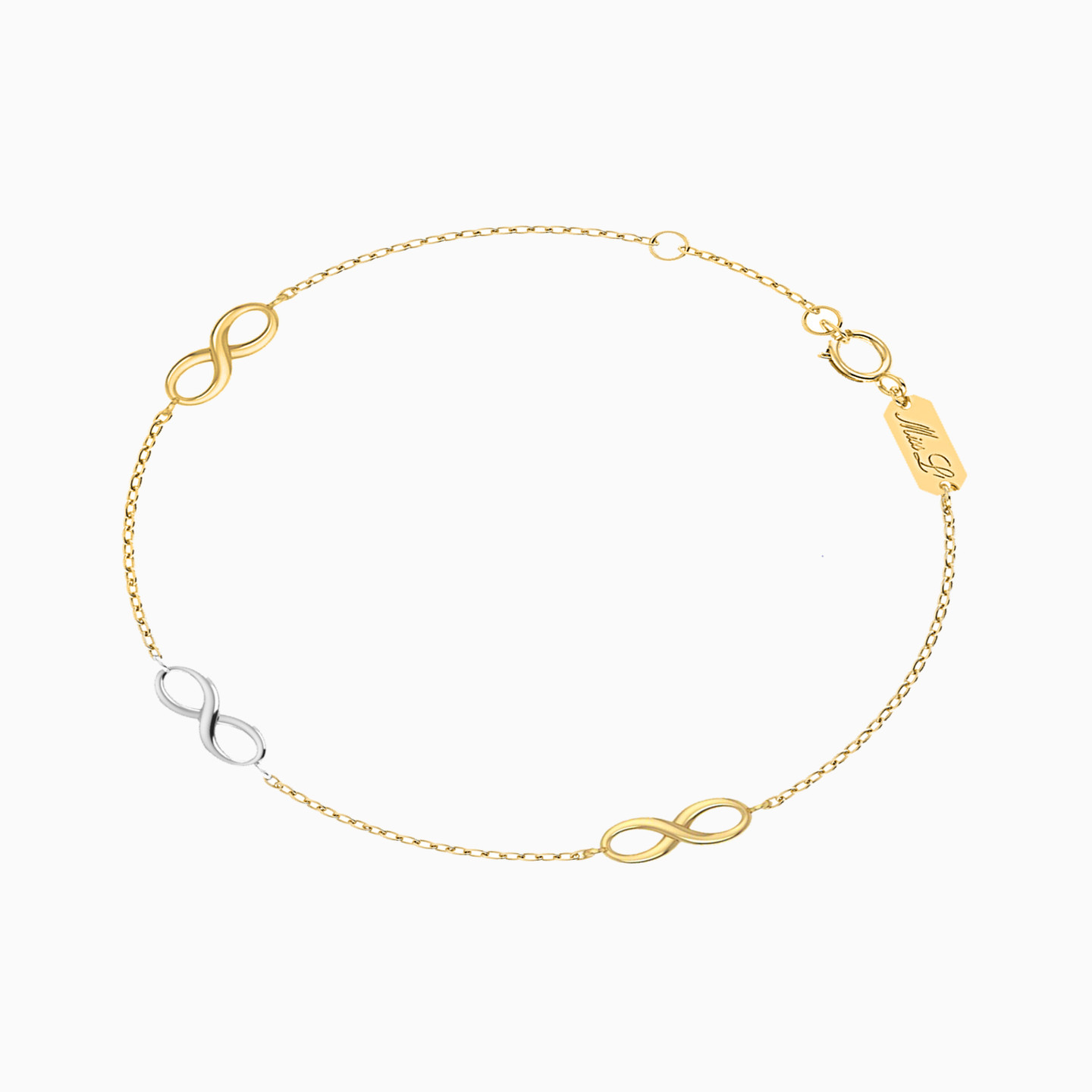 Infinity Chain Bracelet in 18K Gold - 2 Infinity Chain Bracelet in 18K Gold - 2