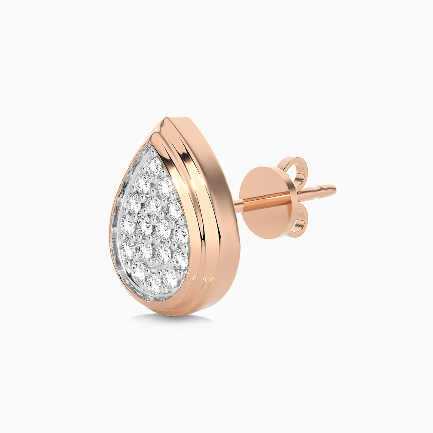 Pear Diamond Stud Earrings in 18K Gold - 4 Pear Diamond Stud Earrings in 18K Gold - 4