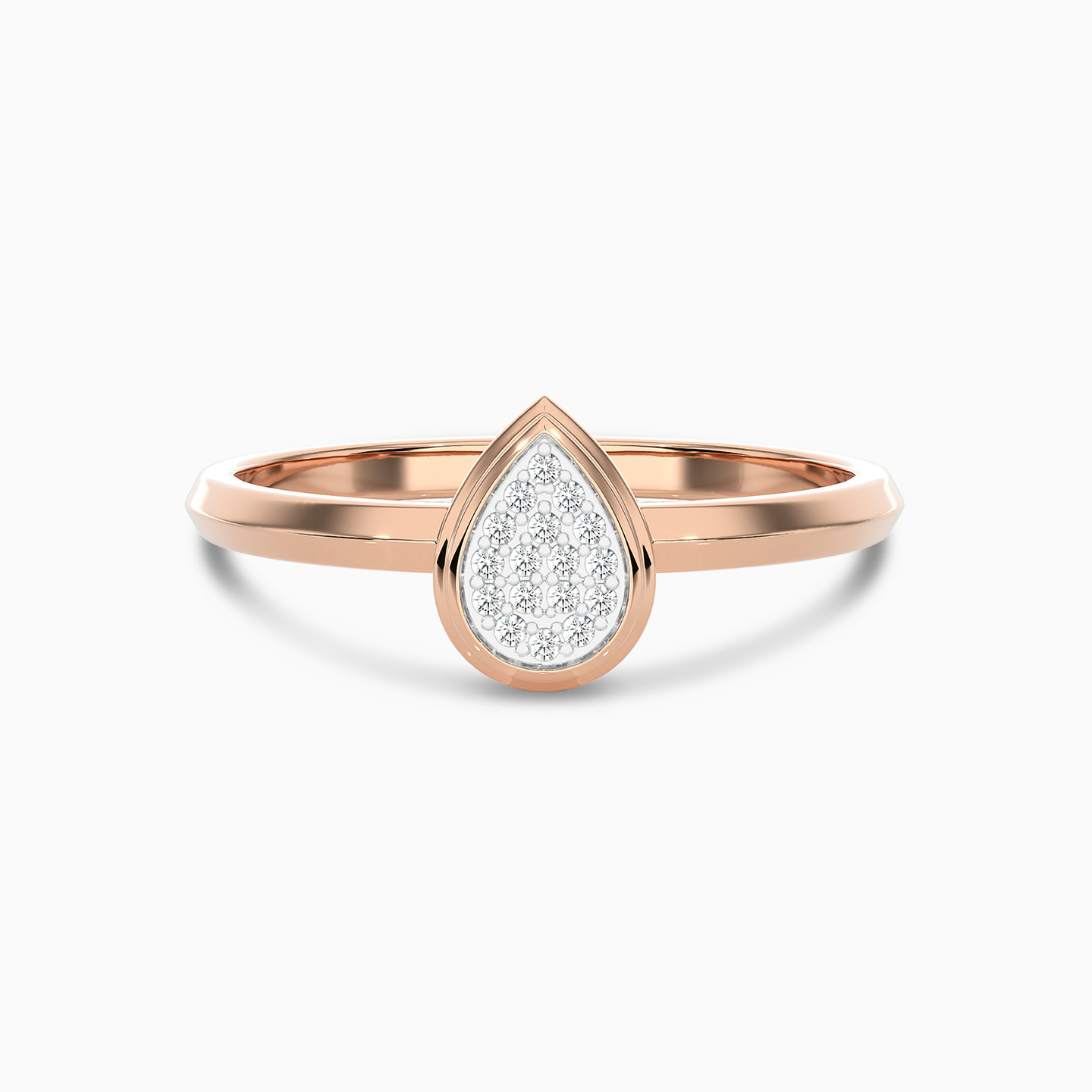 Pear Diamond Ring in 18K Gold - 2 Pear Diamond Ring in 18K Gold - 2