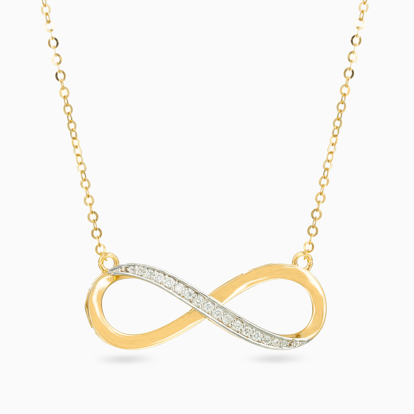 infinity Diamond Necklace in 18K Gold infinity Diamond Necklace in 18K Gold