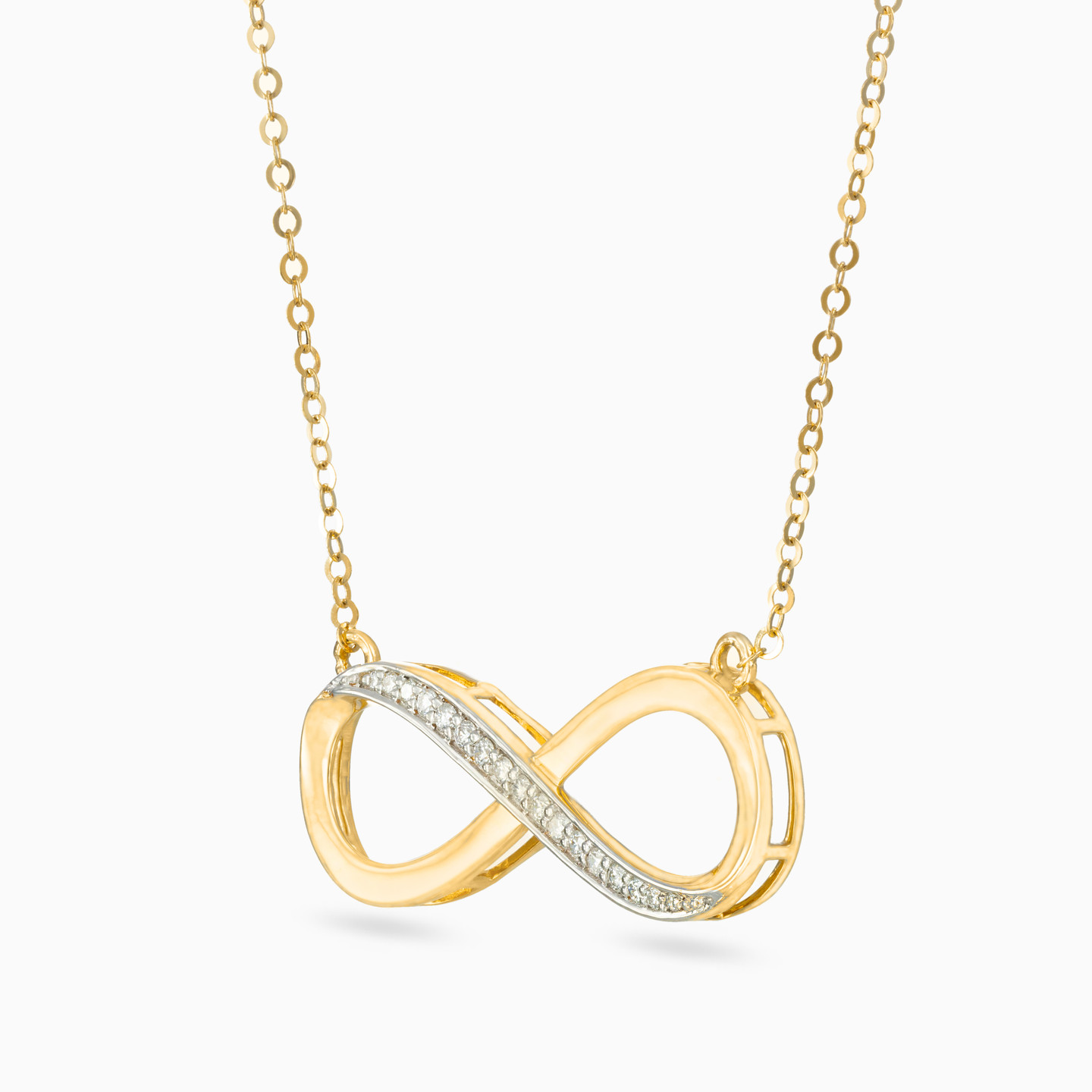 Infinity Diamond Necklace in 18K Gold - 2