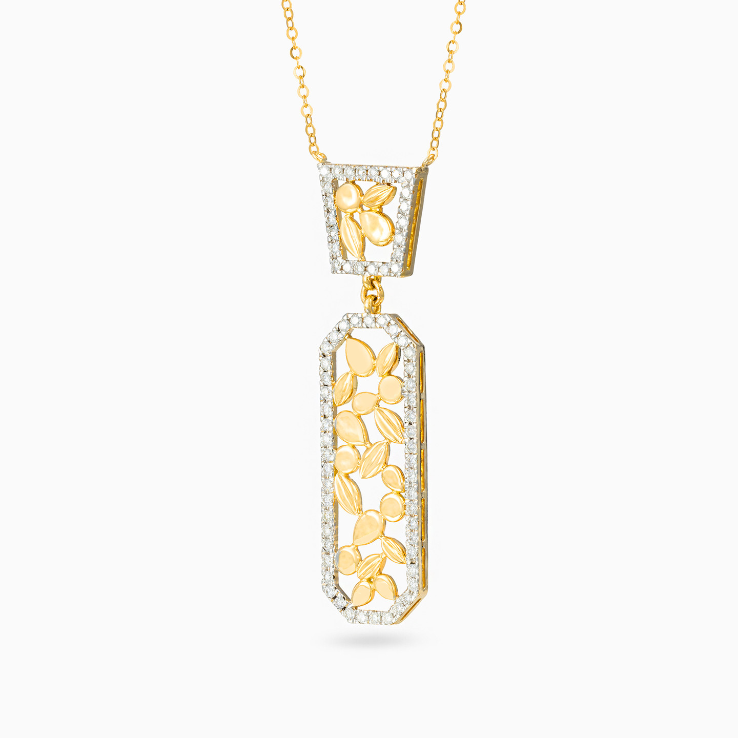 Capsule Diamond Necklace in 18K Gold - 2 Capsule Diamond Necklace in 18K Gold - 2