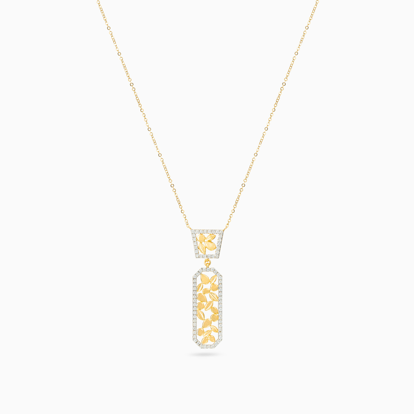Capsule Diamond Necklace in 18K Gold - 3 Capsule Diamond Necklace in 18K Gold - 3