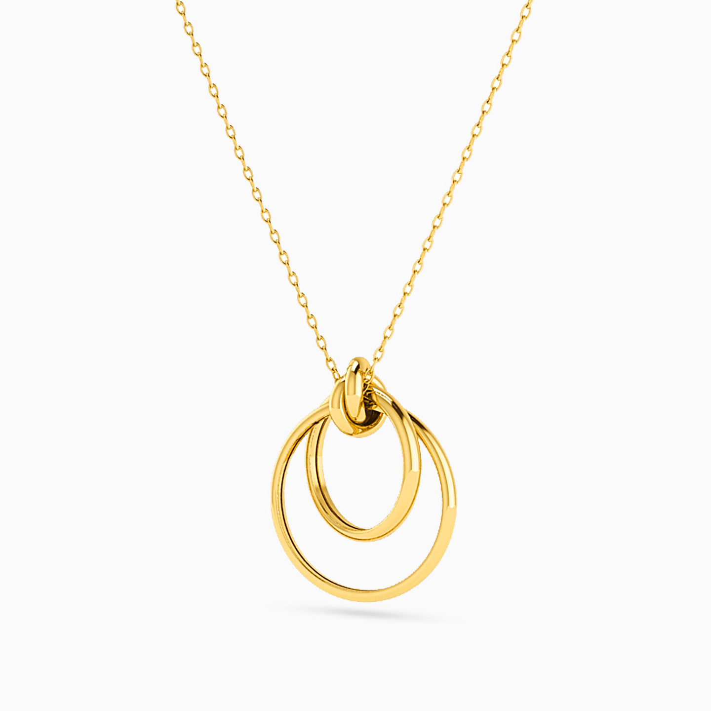 Circle Necklace In 18K Gold - 5 Circle Necklace In 18K Gold - 5