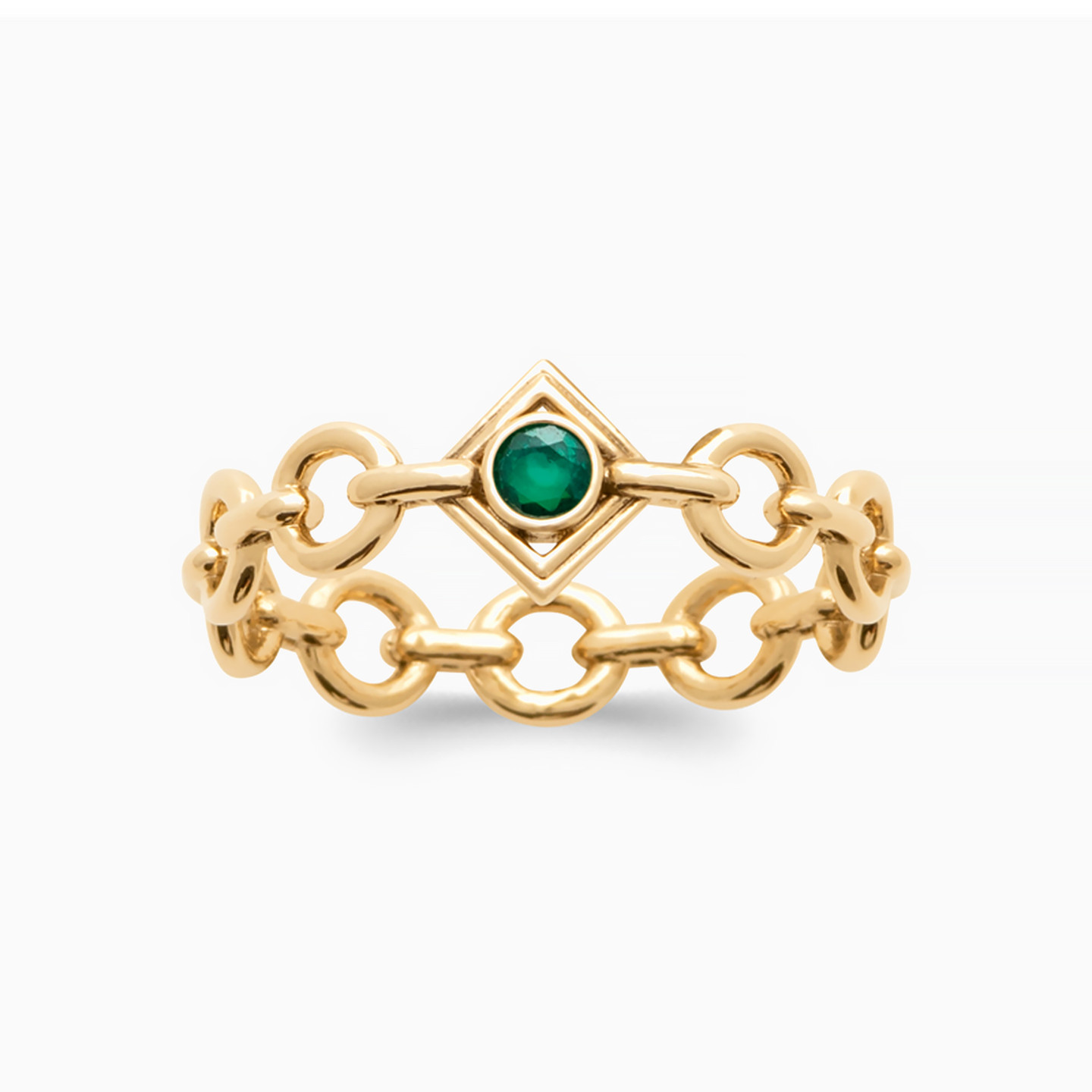 Gold Plated Colored Stones Statement Ring