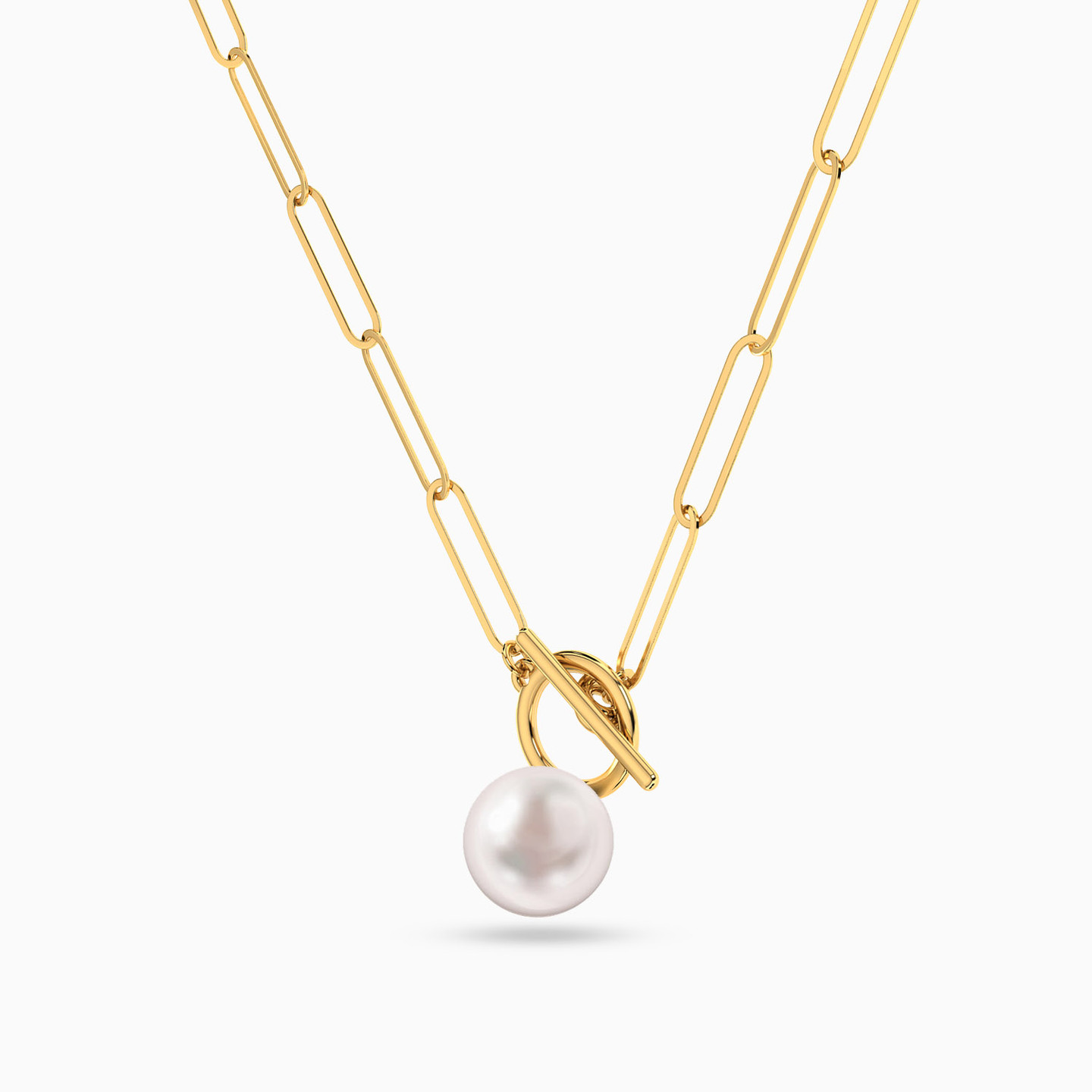 18K Gold Pearls Pendant Necklace - 5
