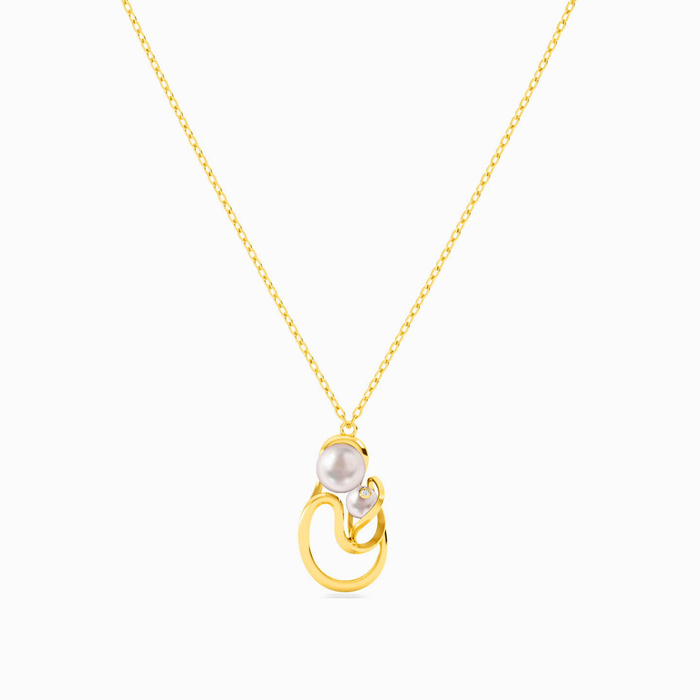 Pear Pearl Necklace in 18K Gold - 3 Pear Pearl Necklace in 18K Gold - 3