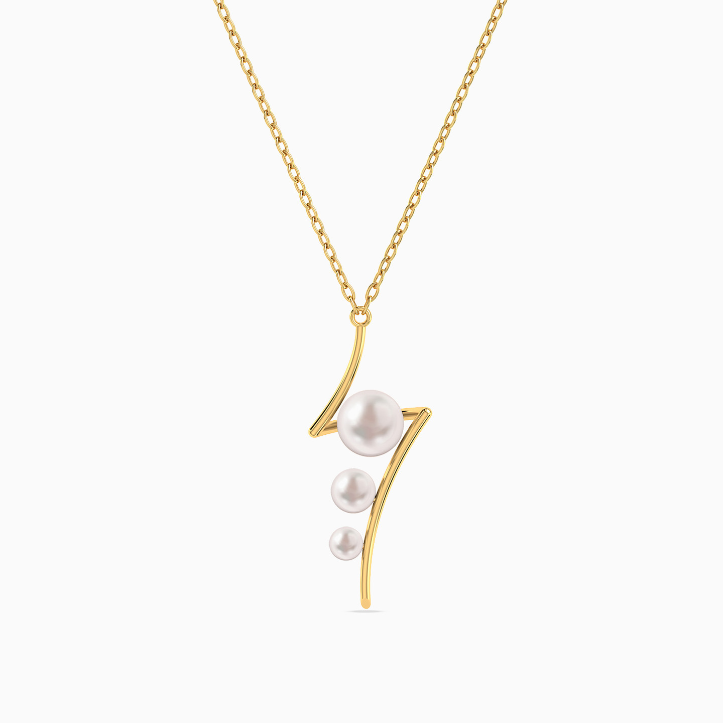 Abstract Pearl Necklace in 18K Gold Abstract Pearl Necklace in 18K Gold