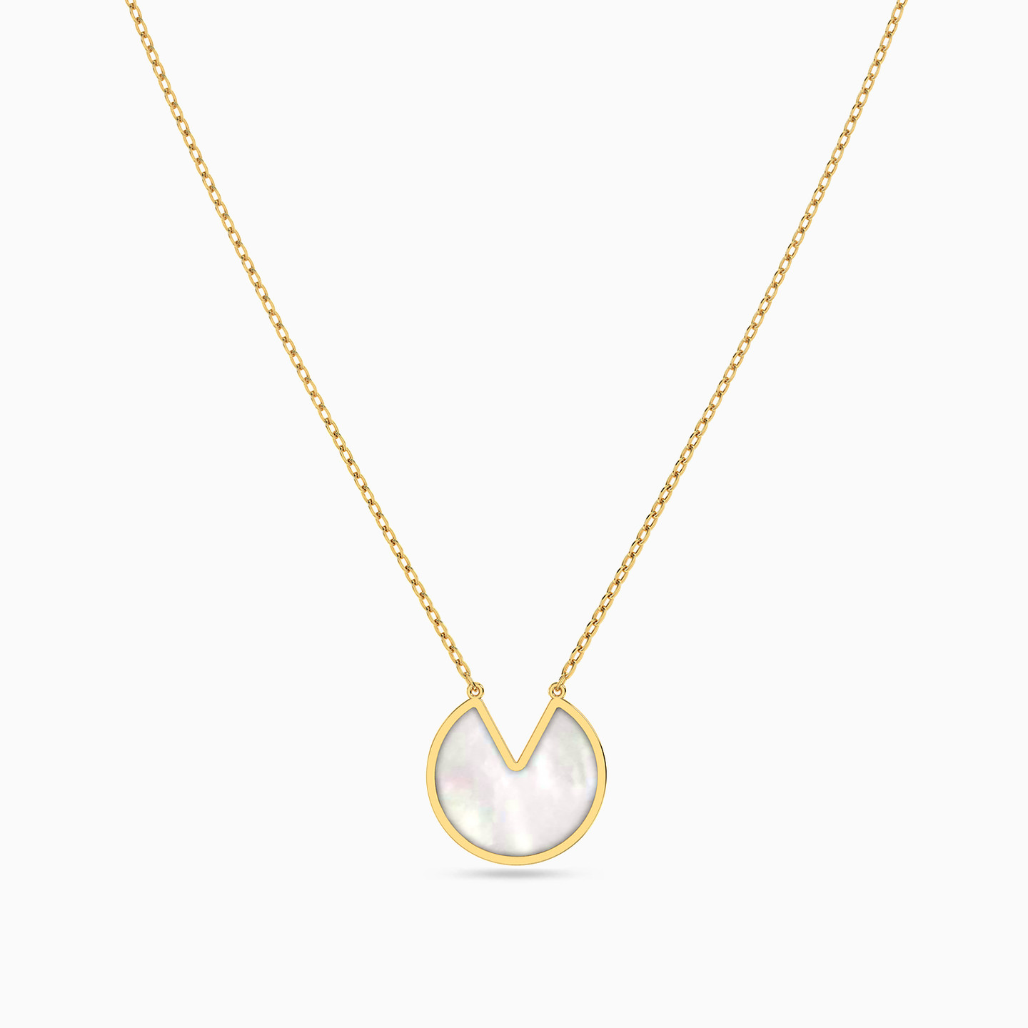 Circle Pearl Necklace in 18K Gold - 3 Circle Pearl Necklace in 18K Gold - 3