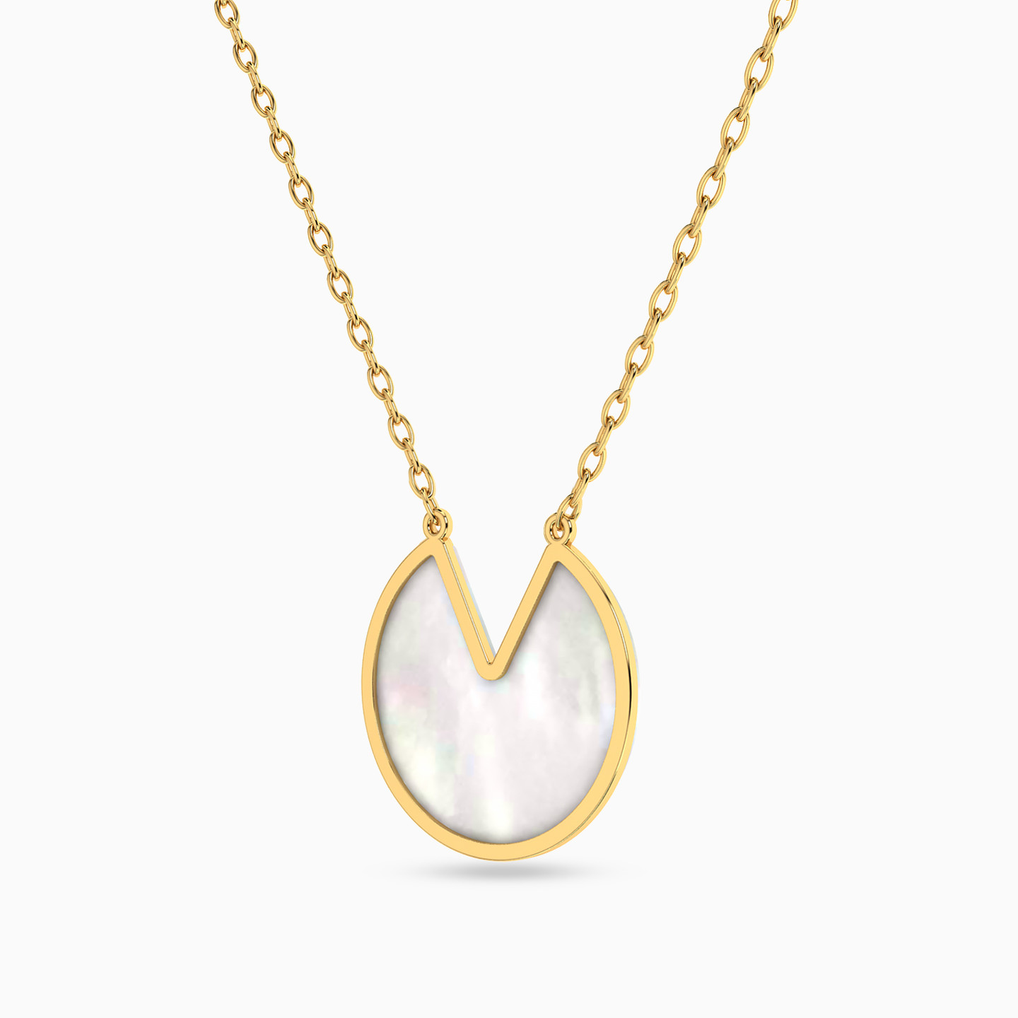 Circle Pearl Necklace in 18K Gold - 2 Circle Pearl Necklace in 18K Gold - 2