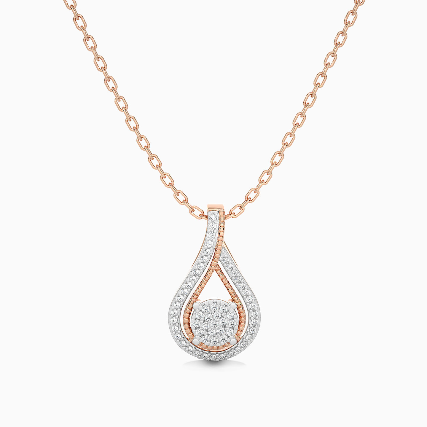 Pear Diamond Pendant in 18K Gold Pear Diamond Pendant in 18K Gold