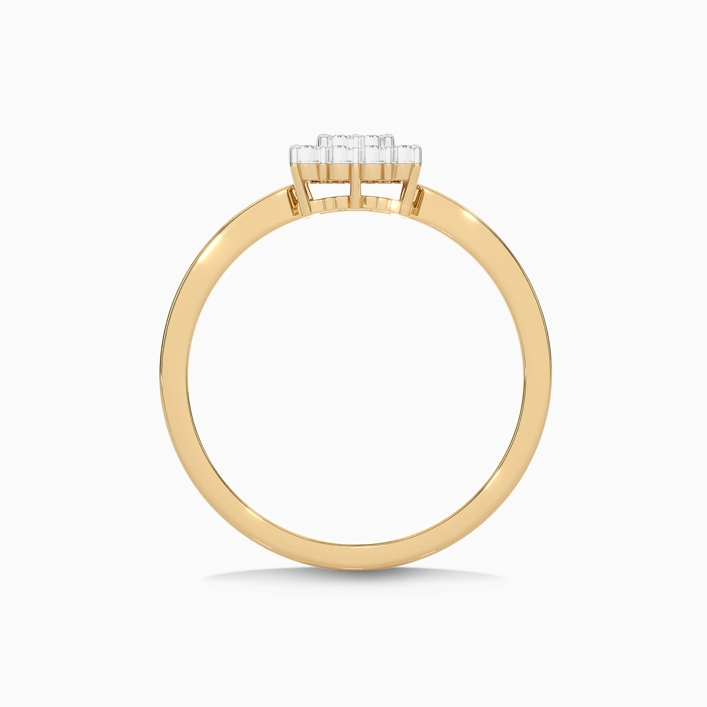 Square Diamond Ring in 18K Gold - 4 Square Diamond Ring in 18K Gold - 4