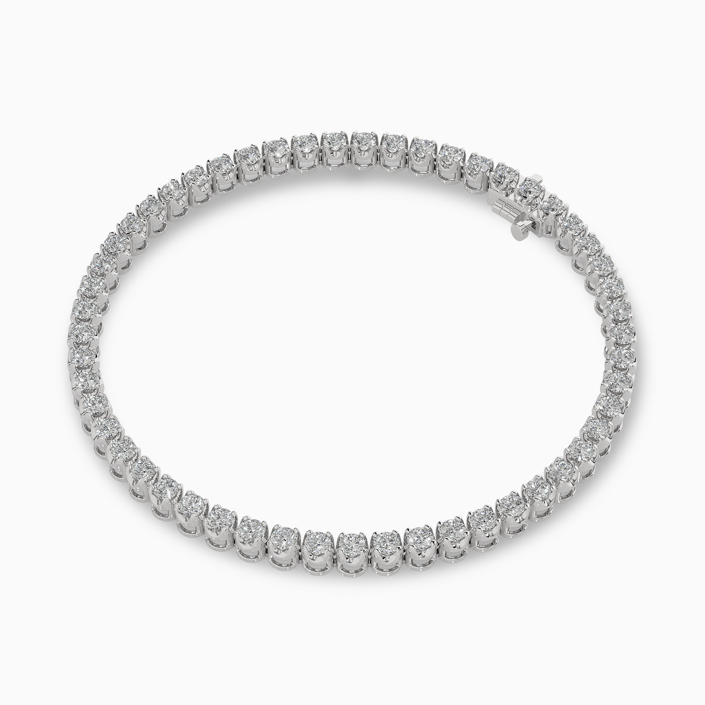 2.66 قيراط أسورة تنس ذهب عيار 18 قيراط مزينة بألماس مختبرات - 3 2.66 قيراط أسورة تنس ذهب عيار 18 قيراط مزينة بألماس مختبرات - 3