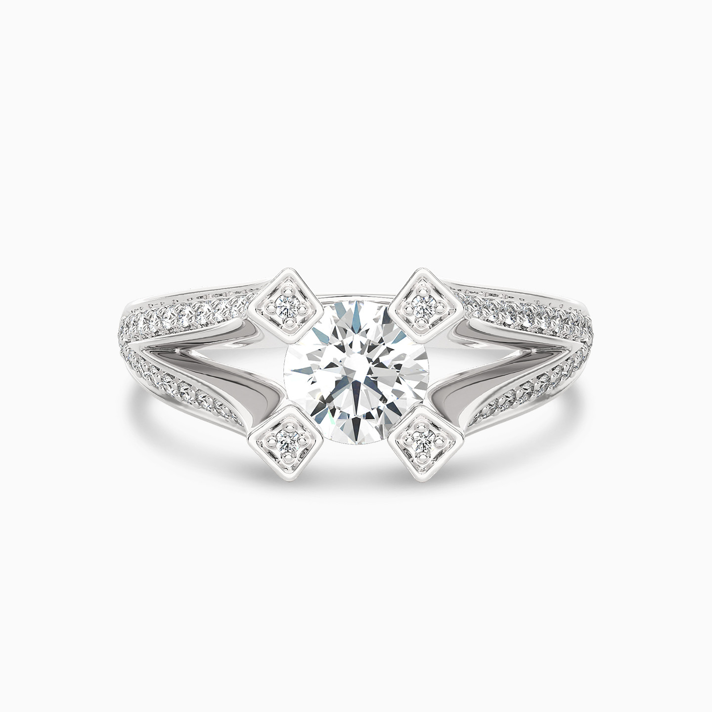0.84 CT Brilliant Lab Grown Diamond Statement Ring in 18K Gold 0.84 CT Brilliant Lab Grown Diamond Statement Ring in 18K Gold