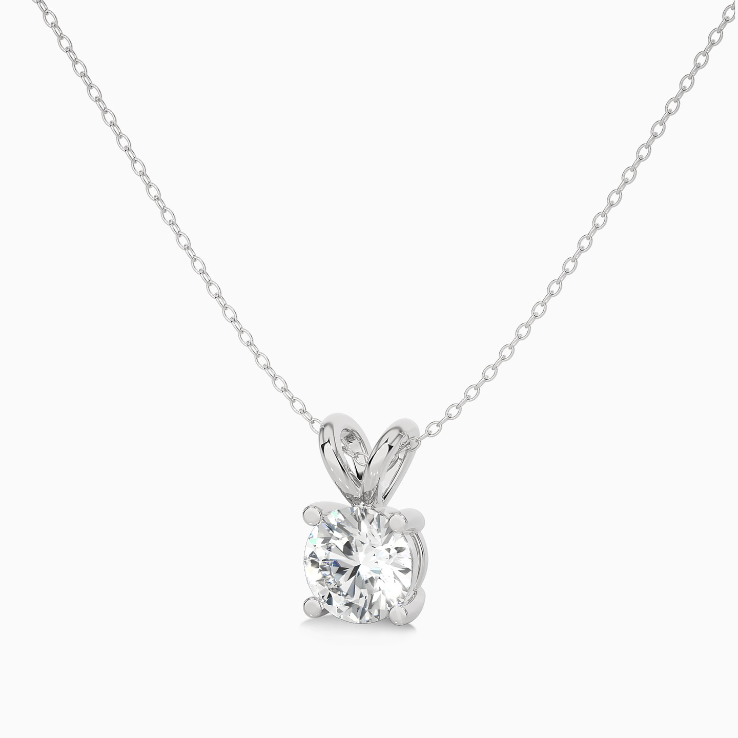 1 CT Brilliant Lab Grown Diamond Necklace in 18K Gold - 2 1 CT Brilliant Lab Grown Diamond Necklace in 18K Gold - 2