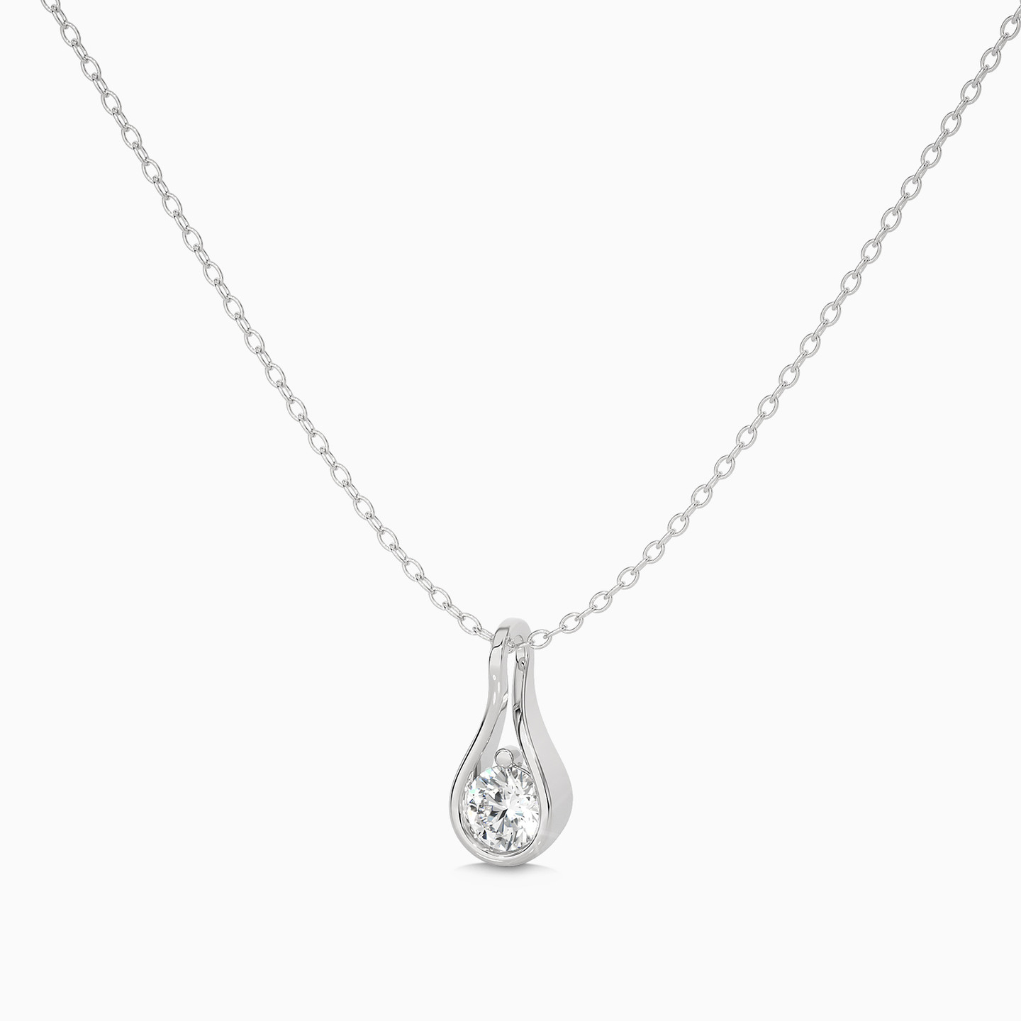 0.71 CT Pear Lab Grown Diamond Necklace in 18K Gold - 2 0.71 CT Pear Lab Grown Diamond Necklace in 18K Gold - 2