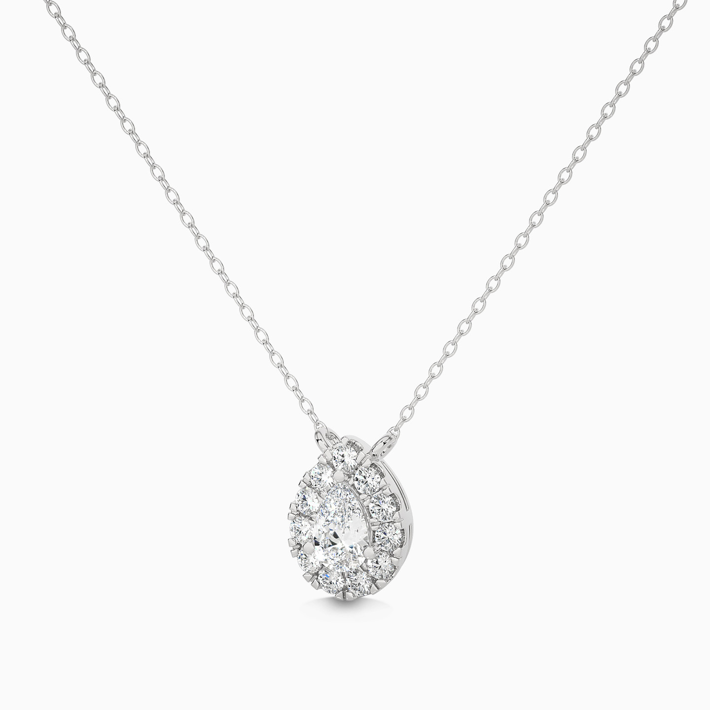 0.65 CT Pear Lab Grown Diamond Necklace in 18K Gold - 2 0.65 CT Pear Lab Grown Diamond Necklace in 18K Gold - 2