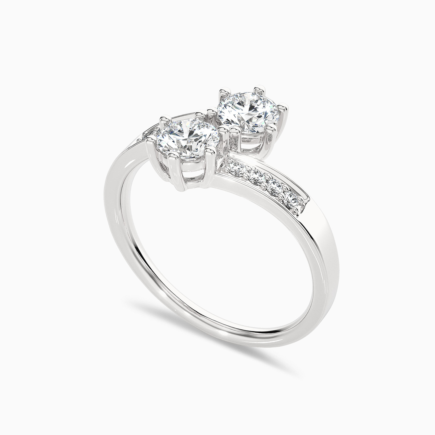 0.8 CT Brilliant Lab Grown Diamond Two headed Ring in 18K Gold - 2 0.8 CT Brilliant Lab Grown Diamond Two headed Ring in 18K Gold - 2