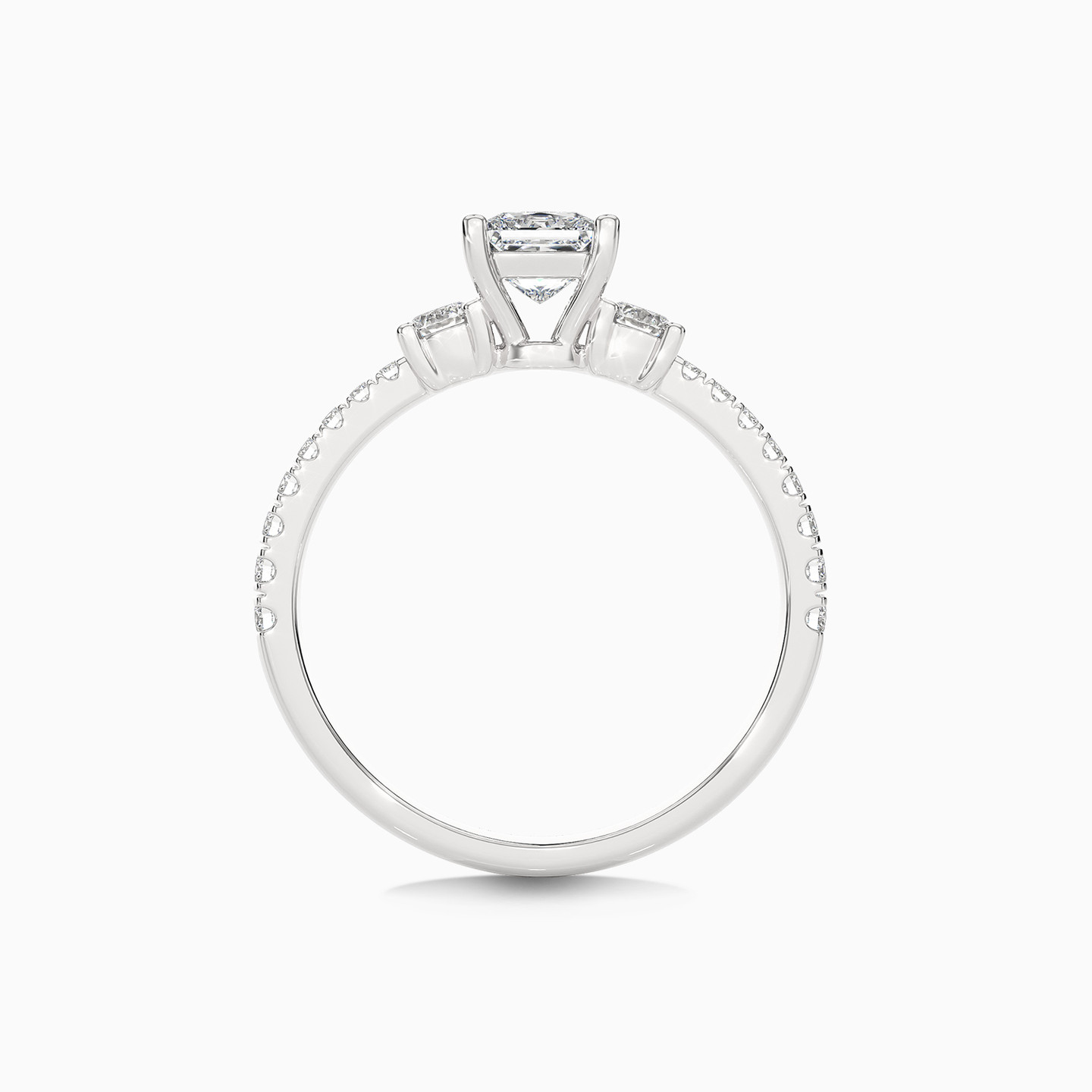 0.87 CT Square Lab Grown Diamond Statement Ring in 18K Gold - 3 0.87 CT Square Lab Grown Diamond Statement Ring in 18K Gold - 3