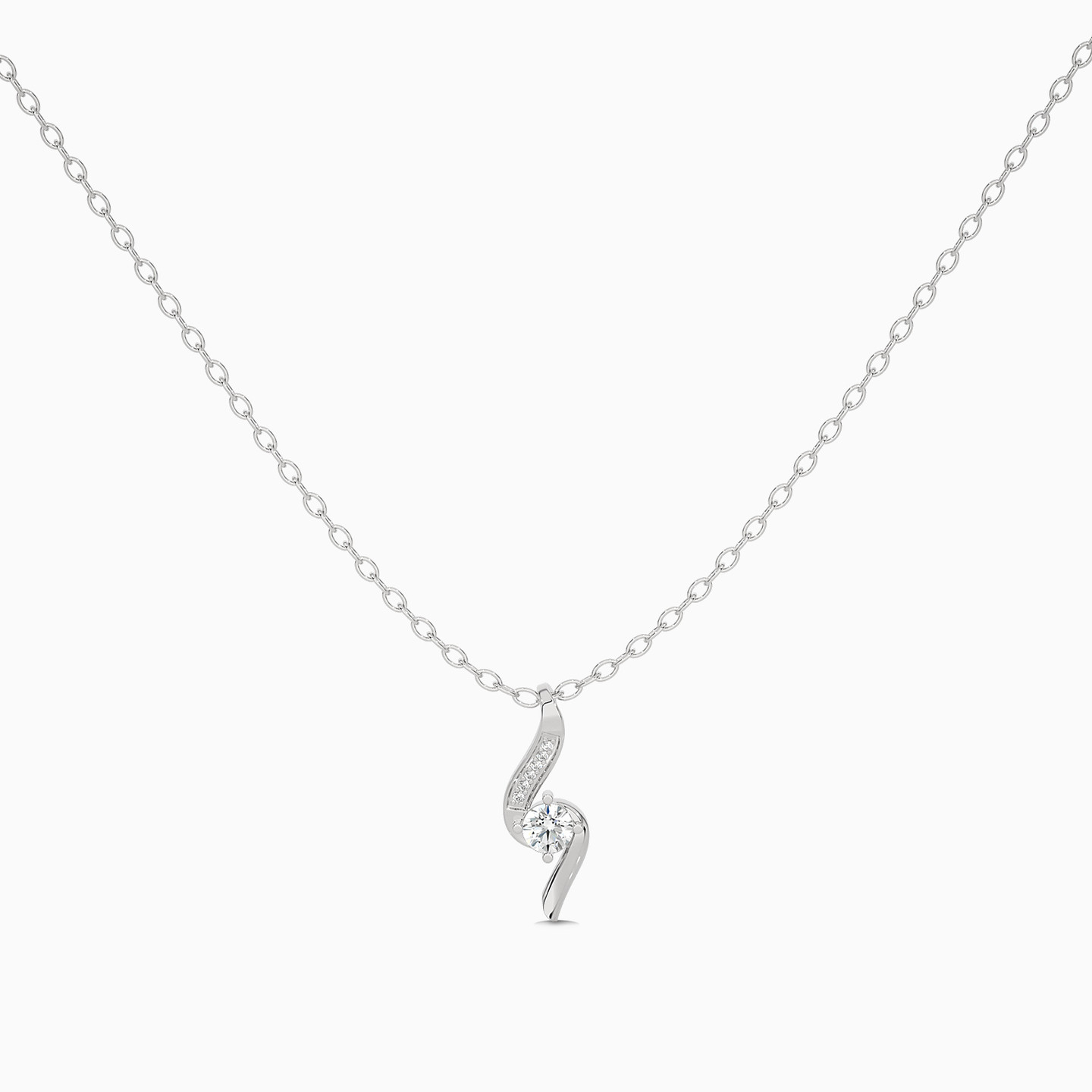 0.67 CT Brilliant Lab Grown Diamond Necklace in 18K Gold 0.67 CT Brilliant Lab Grown Diamond Necklace in 18K Gold